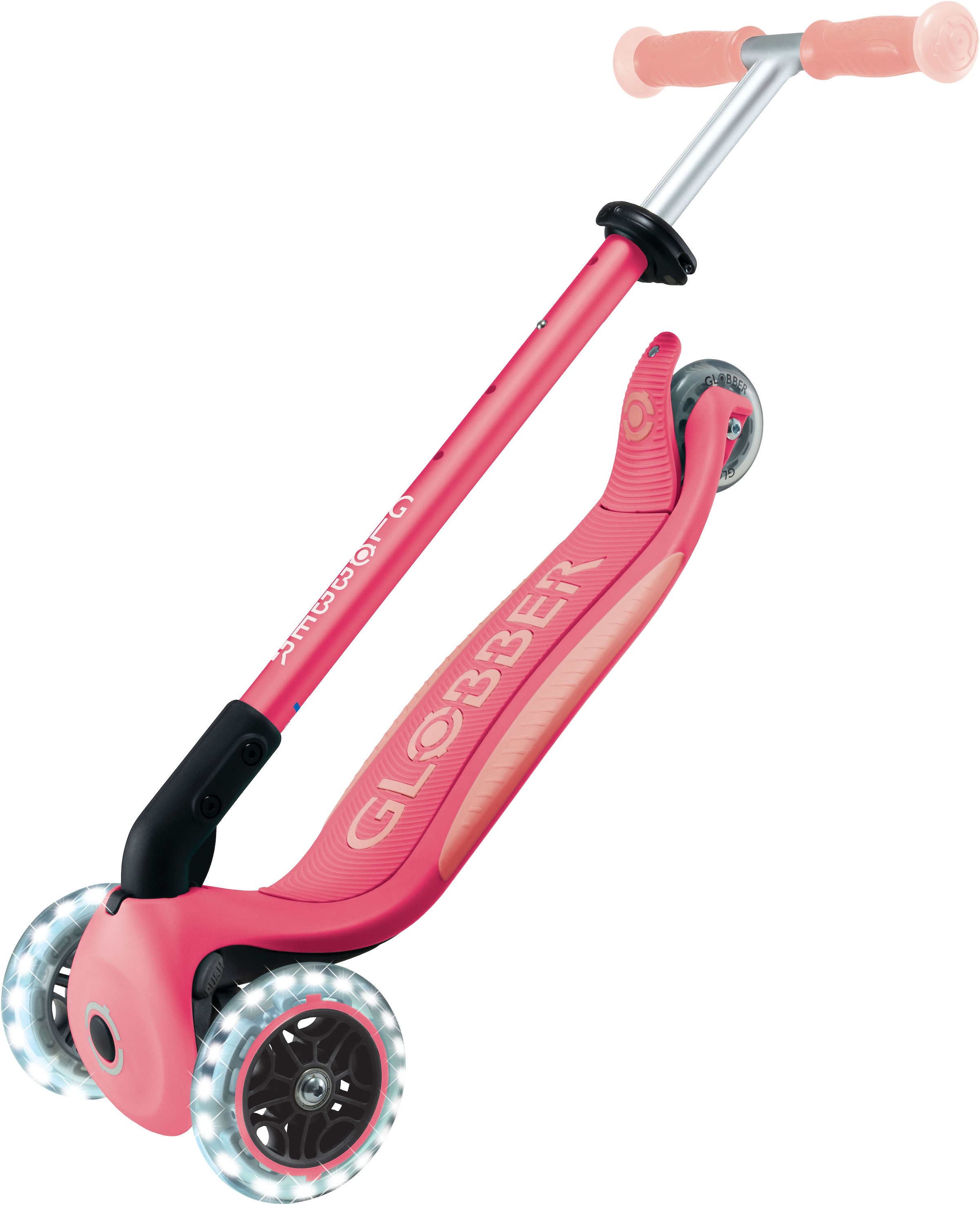 Globber Tretroller »ELITE GLOW LIGHTS, mit Leuchtrollen und Glow-Effekt«