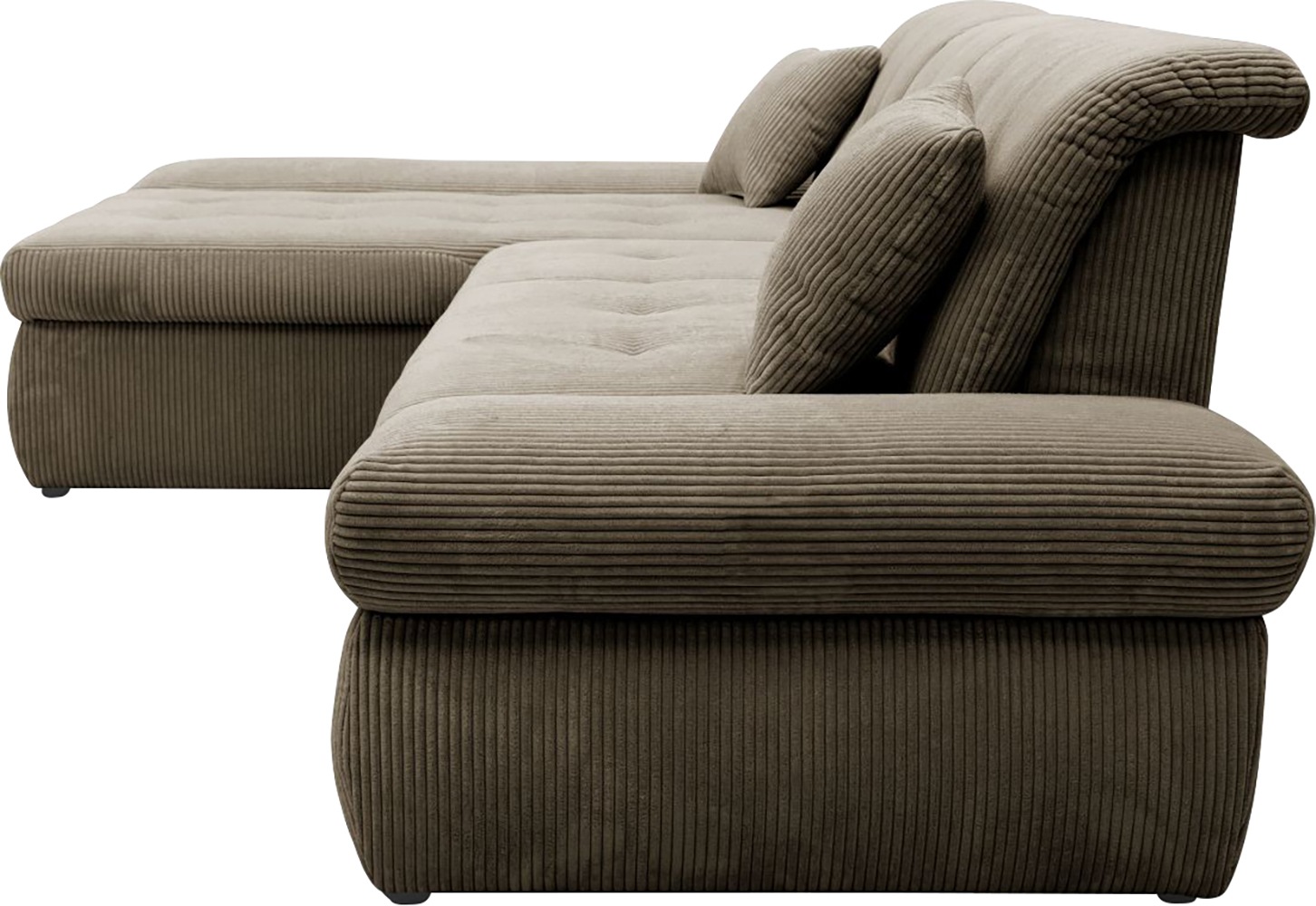 DOMO collection Ecksofa »Moric, L-Form, XXL-Sofa - Breite 300cm«, wahlweise mit Bettfunktion und Armteilverstellung, Cord