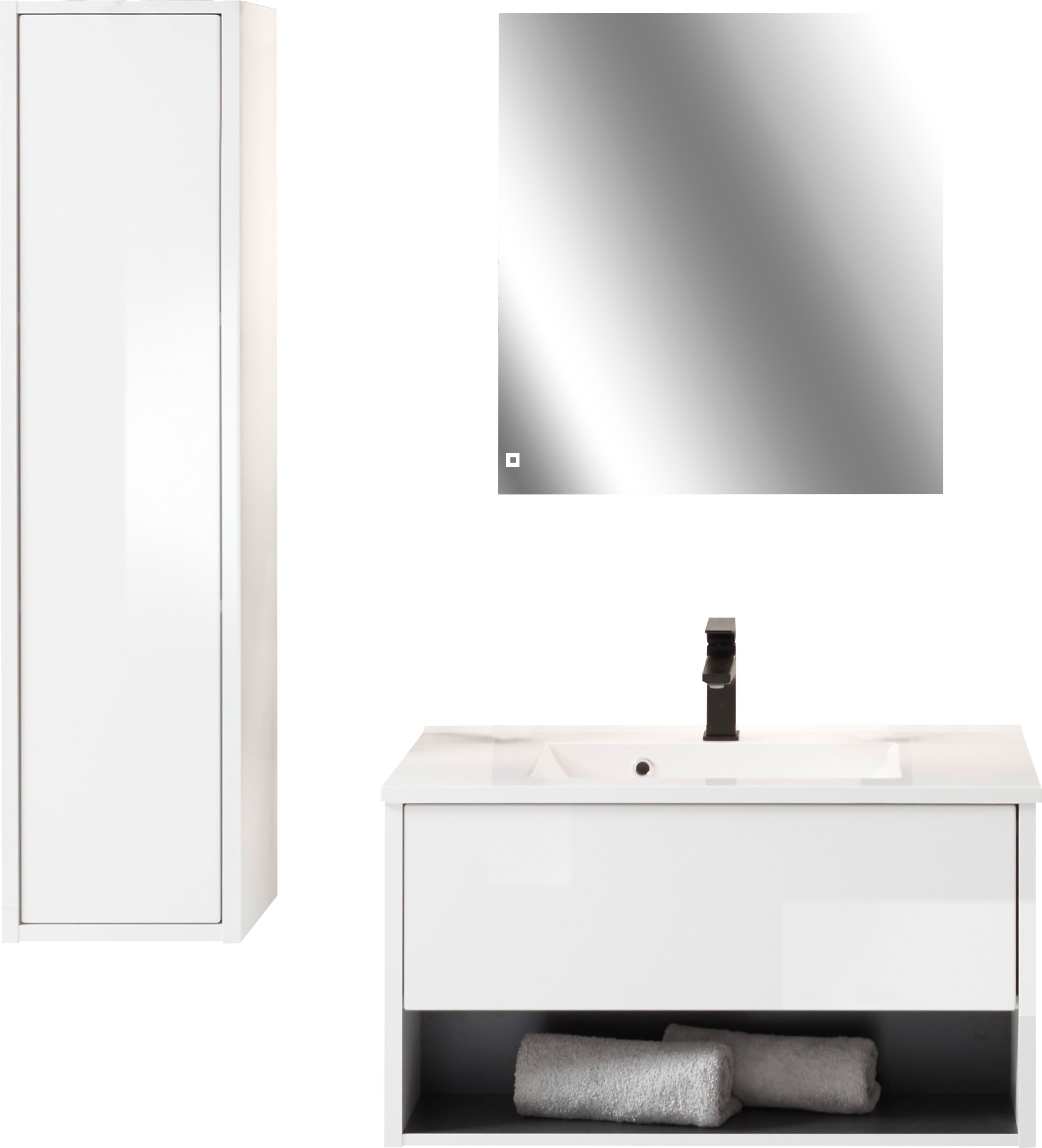 PLACES OF STYLE Badmöbel-Set »Studio Line, Bad im modernen Design, 3-teilig günstig online kaufen