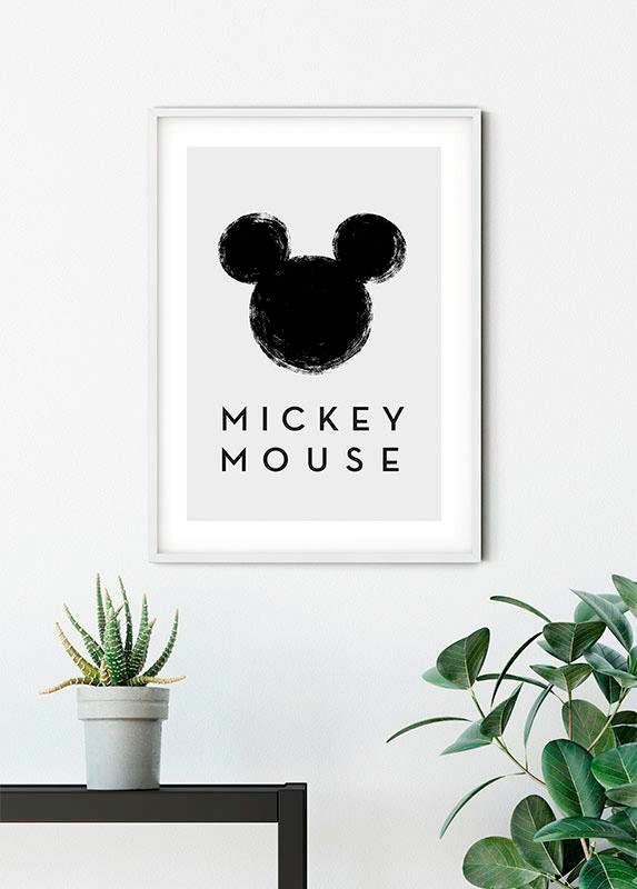 Komar Bild »Mickey Mouse Silhouette«, Disney, (1 St.), Wandbild zur Dekoration im Kinderzimmer - ohne Rahmen
