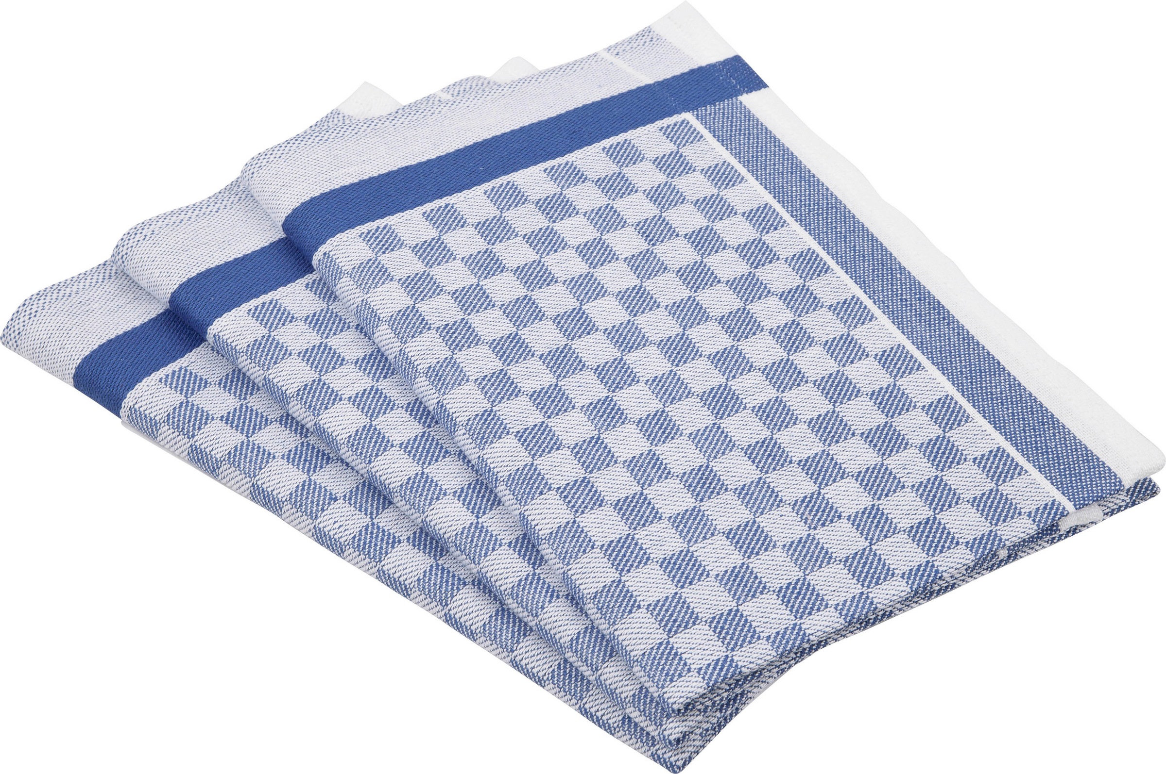 ROSS Geschirrtuch »Exclusiv«, (Set, 3 tlg.), Karofond, 50x70 cm