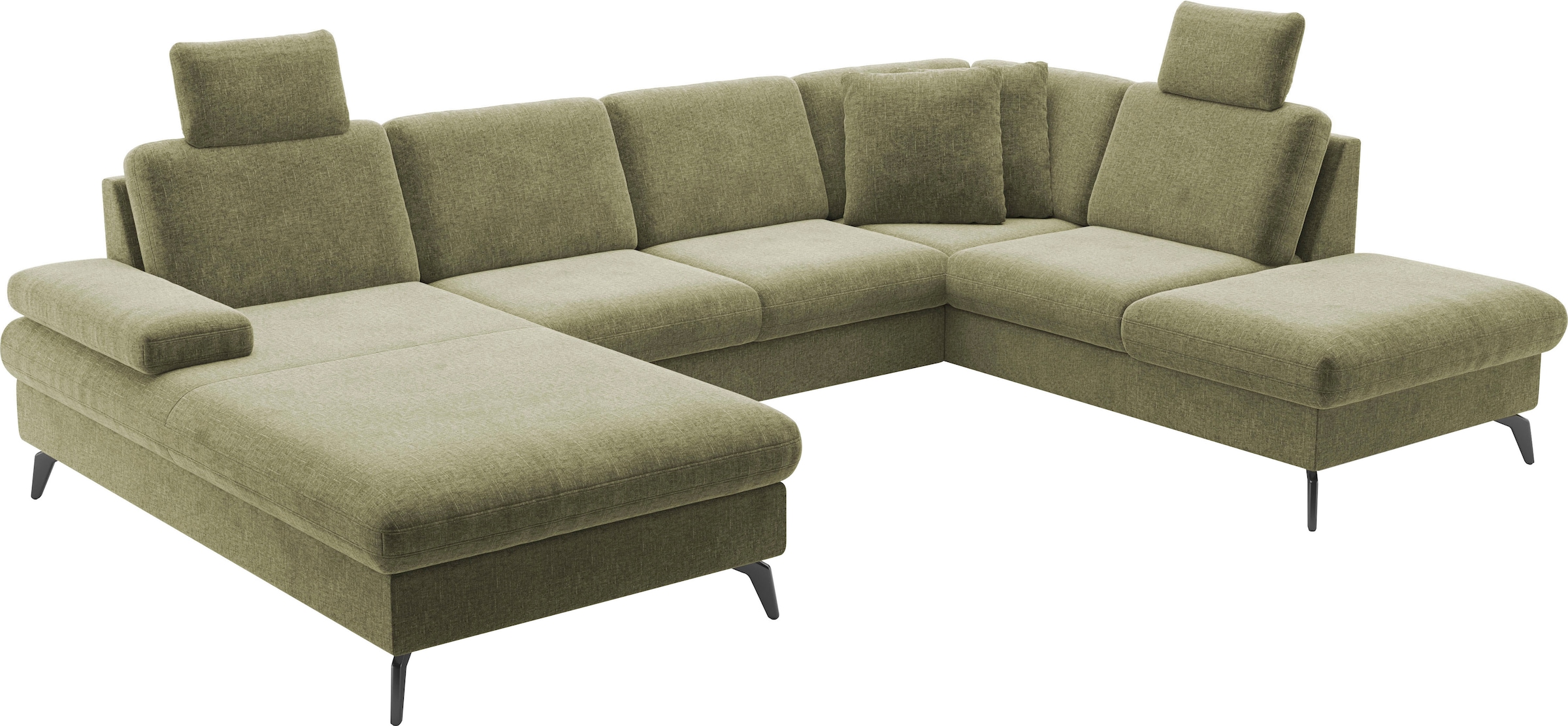 sit&more Wohnlandschaft »Morris Jubi U-Form«, inkl. Armteilfunktion und 1 Zierkissen, wahlweise mit Bettfunktion