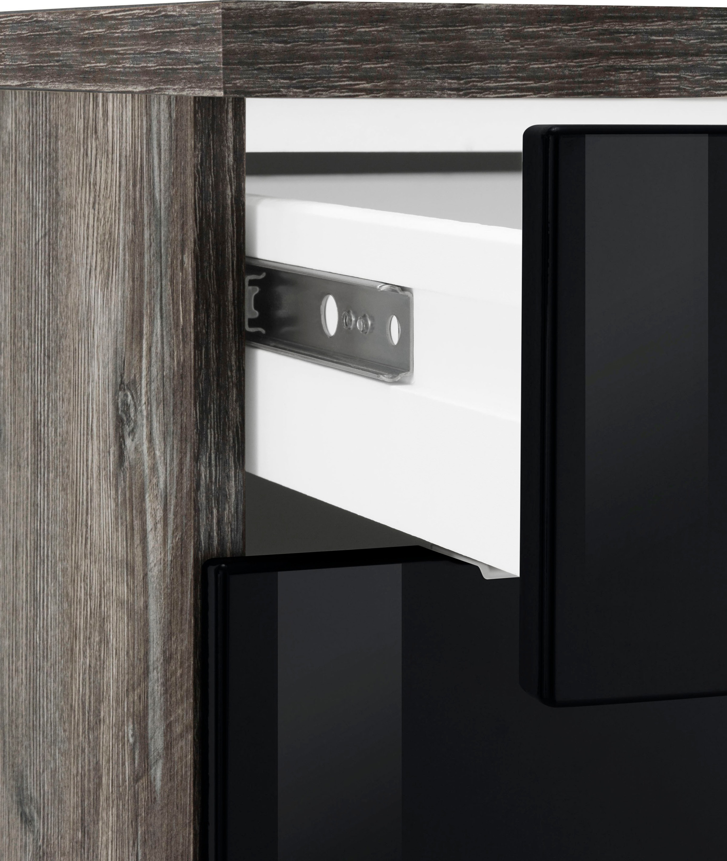 KOCHSTATION Küchenzeile »KS-Brindisi«, Breite 270 cm, wahlweise mit E-Geräten, mit MDF-Fronten und Regal