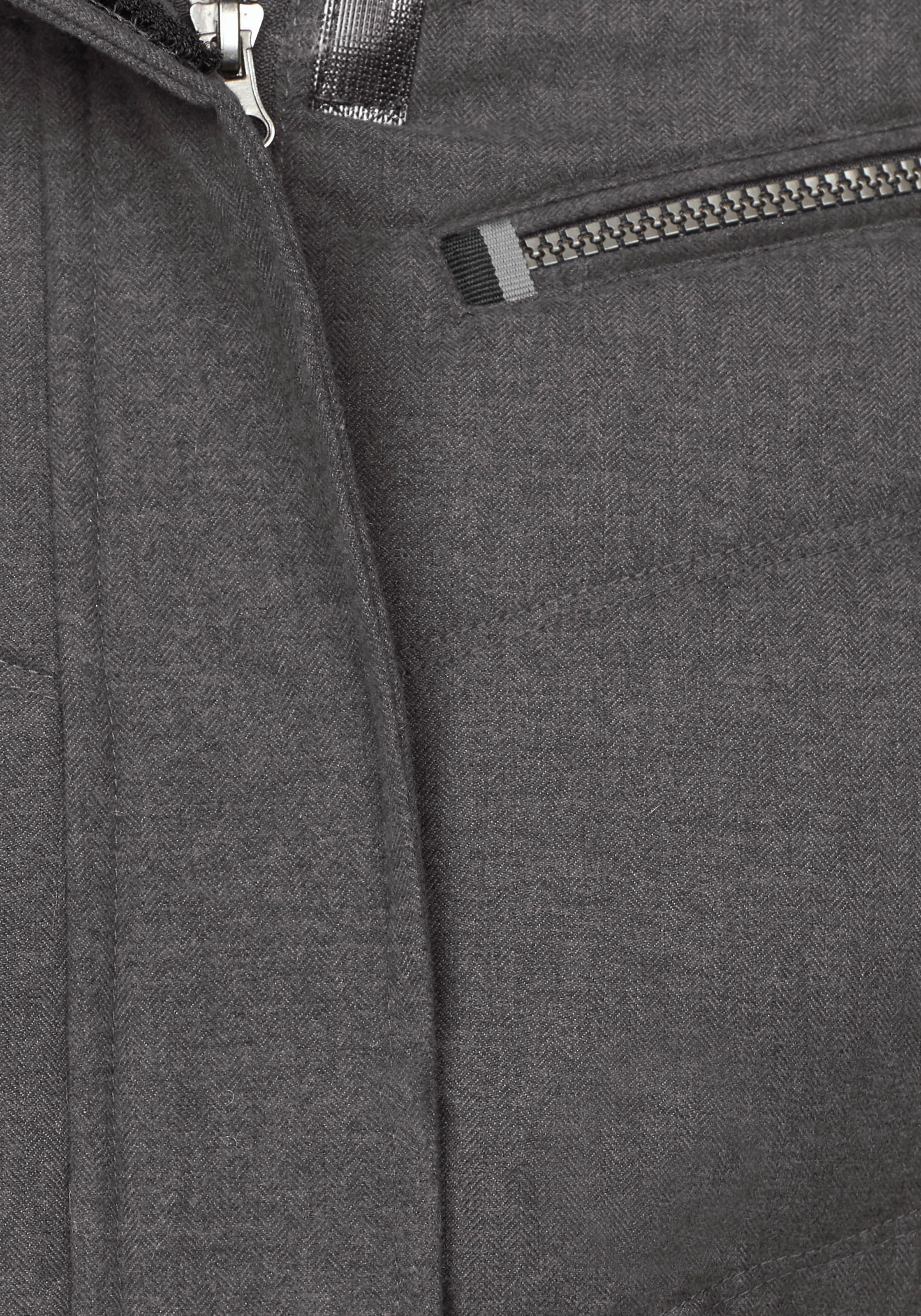 Polarino Steppjacke mit Kapuze mit abnehmbarer Kapuze,  mit Fellimitat,  viele Taschen