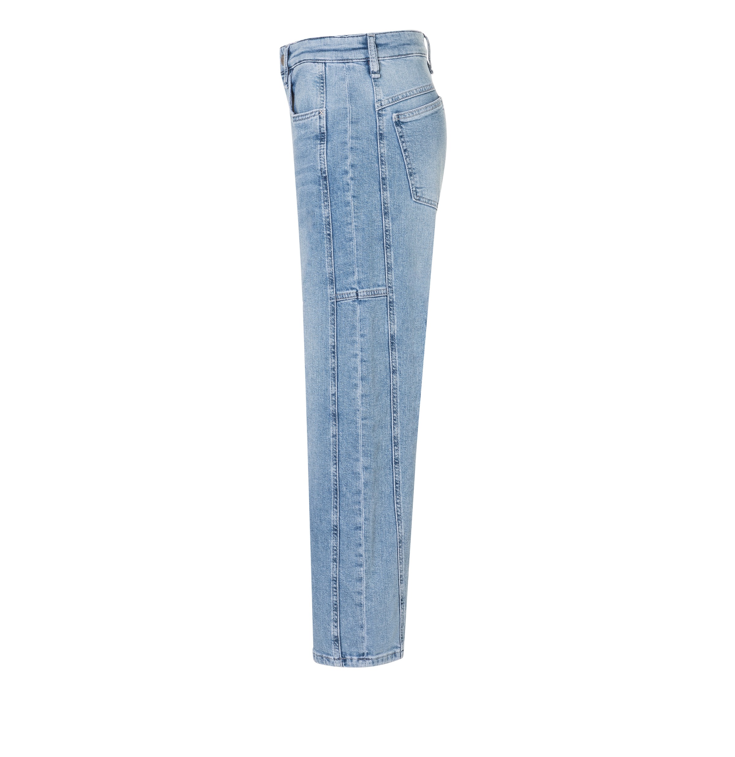 MAC 5-Pocket-Jeans »OHIO Barrel« Barrel Fit, Naht-Detail auf Kniehöhe