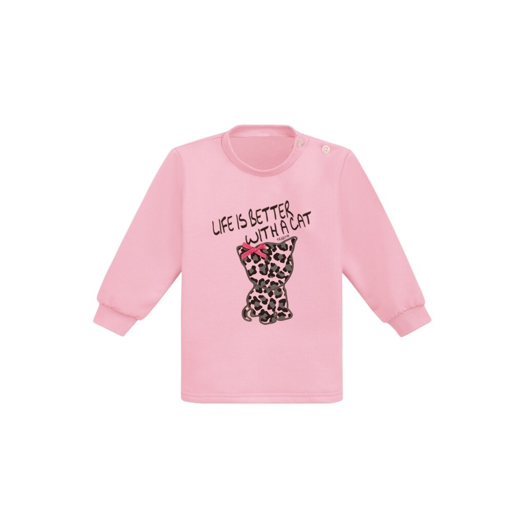 Trigema Sweatshirt »TRIGEMA Sweatshirt mit süßem Katzen-Print«
