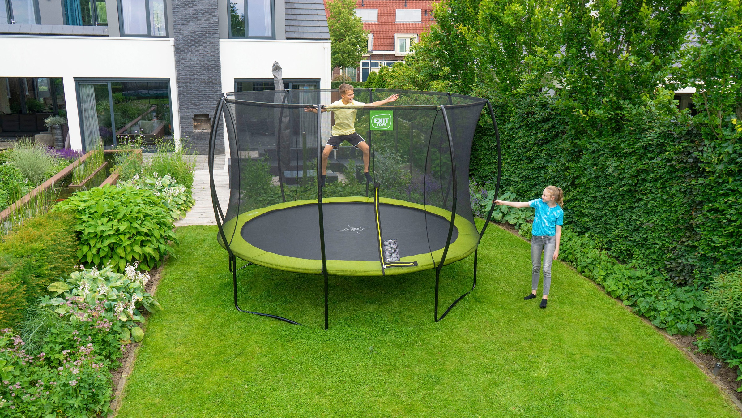 EXIT Gartentrampolin »Silhouette«, Ø 244 cm, mit Sicherheitsnetz