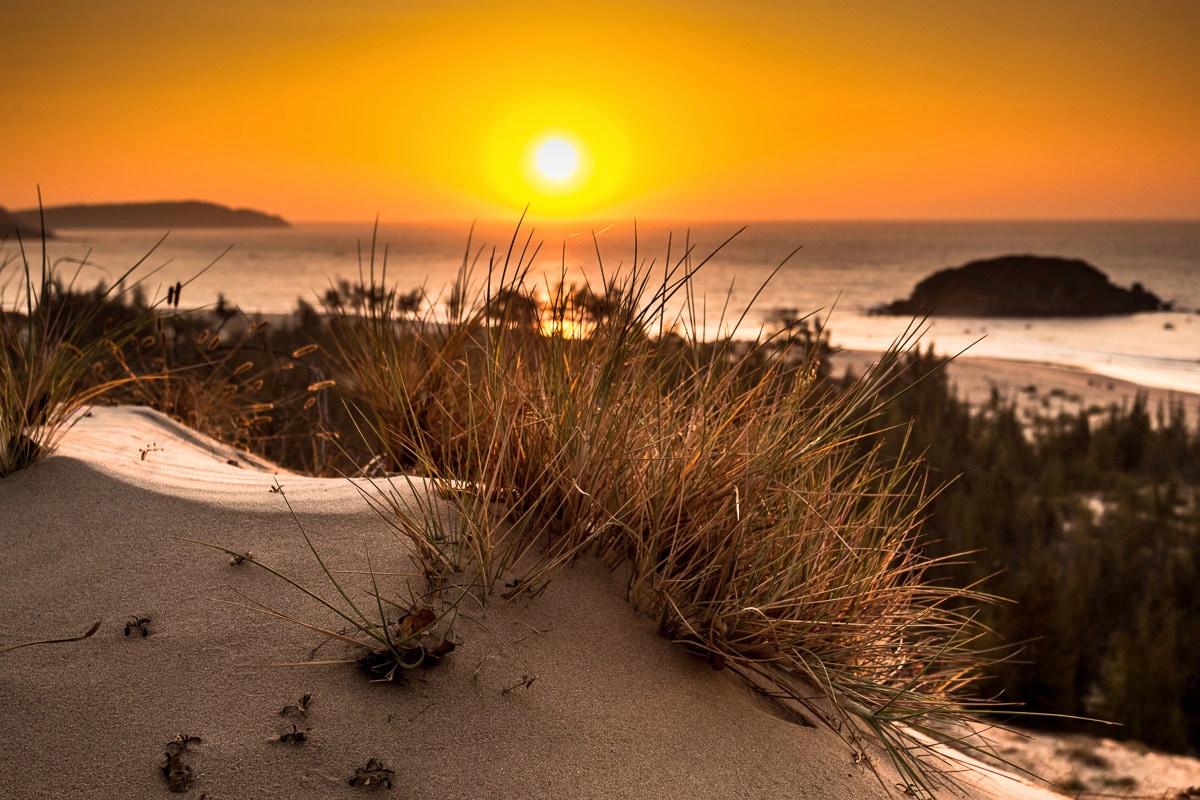 Papermoon Fototapete »Strand Sonnenuntergang«