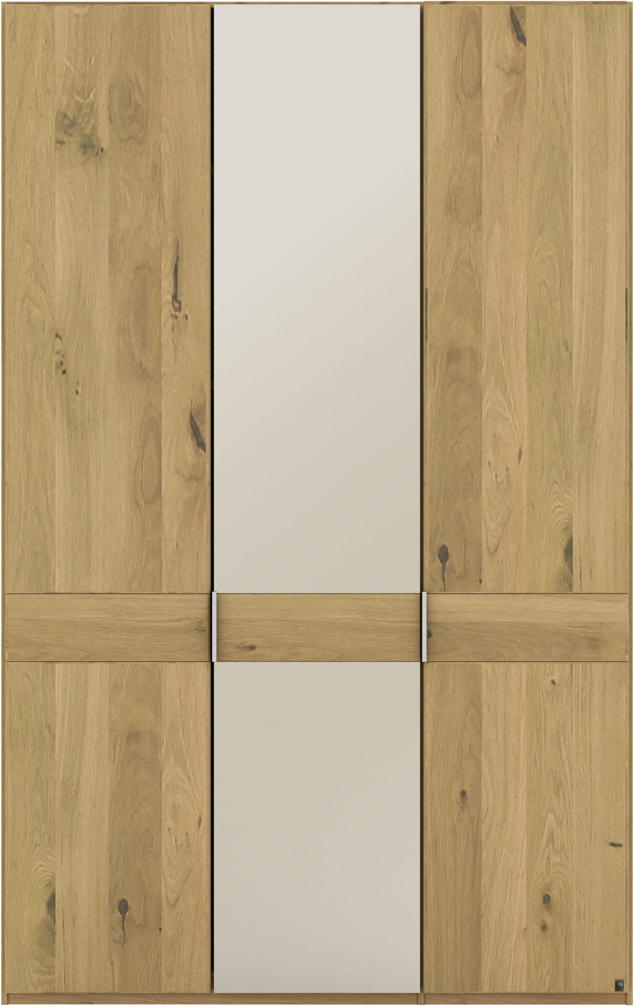 MUSTERRING Drehtürenschrank »Savona, Kleiderschrank, Schrank, Garderobe, teilmassiv Eiche« mit Türdämpfern, mit Spiegel oder Glas, extra Böden,...