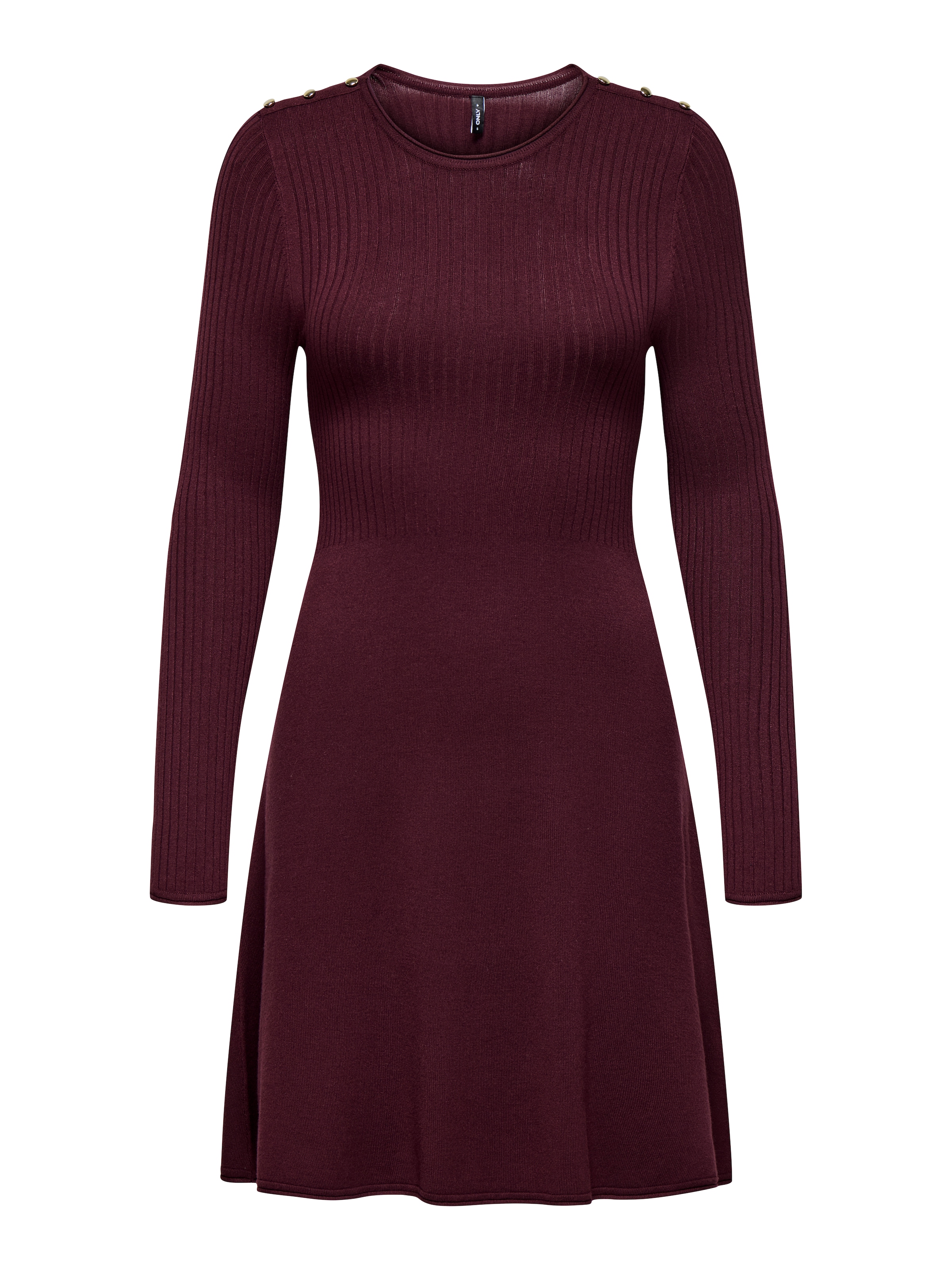 ONLY Midikleid »ONLMILA SL BUTTON O-NECK DRESS EX KNT«