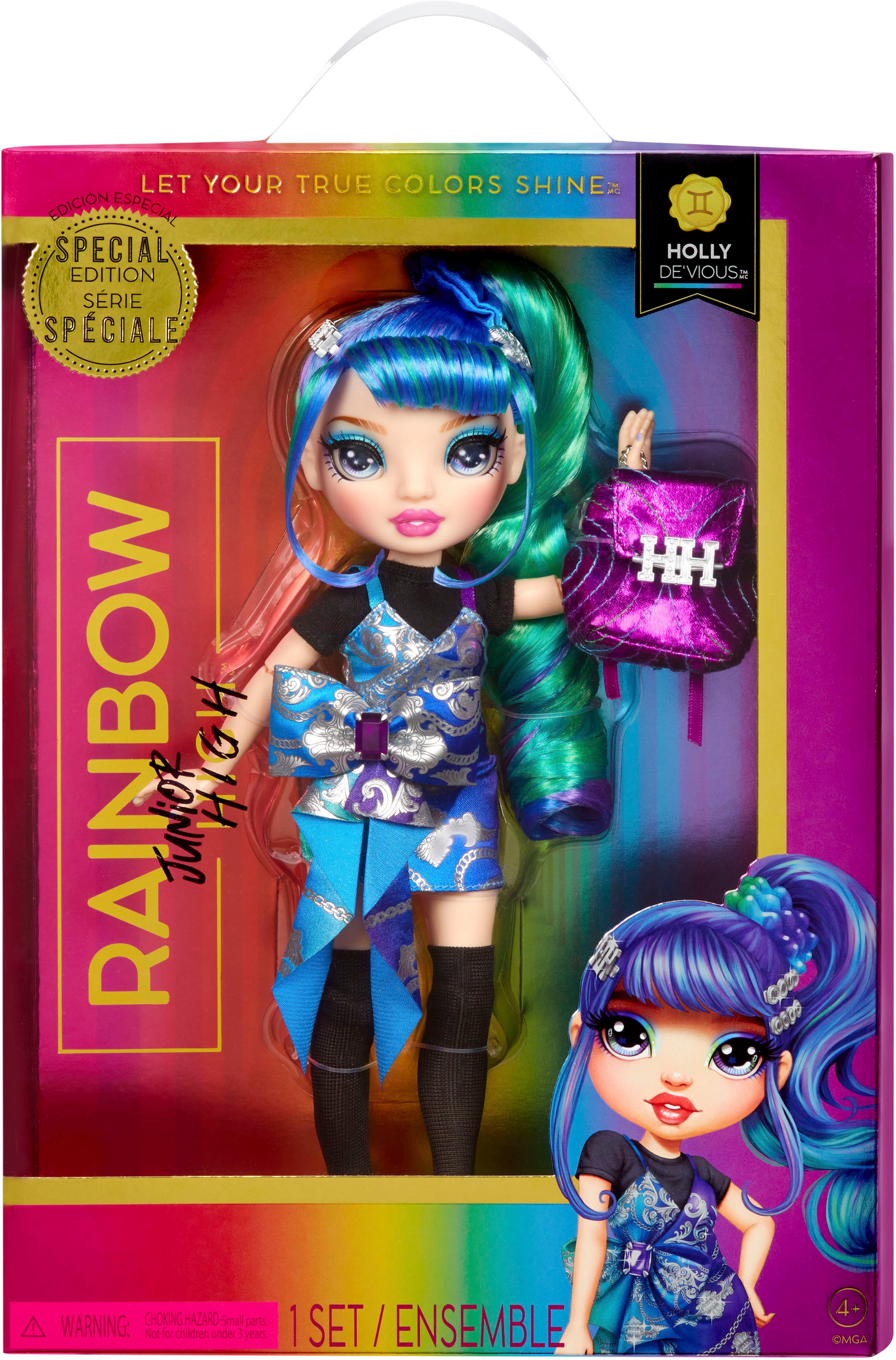 RAINBOW HIGH Anziehpuppe »Junior High Special Edition - Holly De'Vious (Blue)«