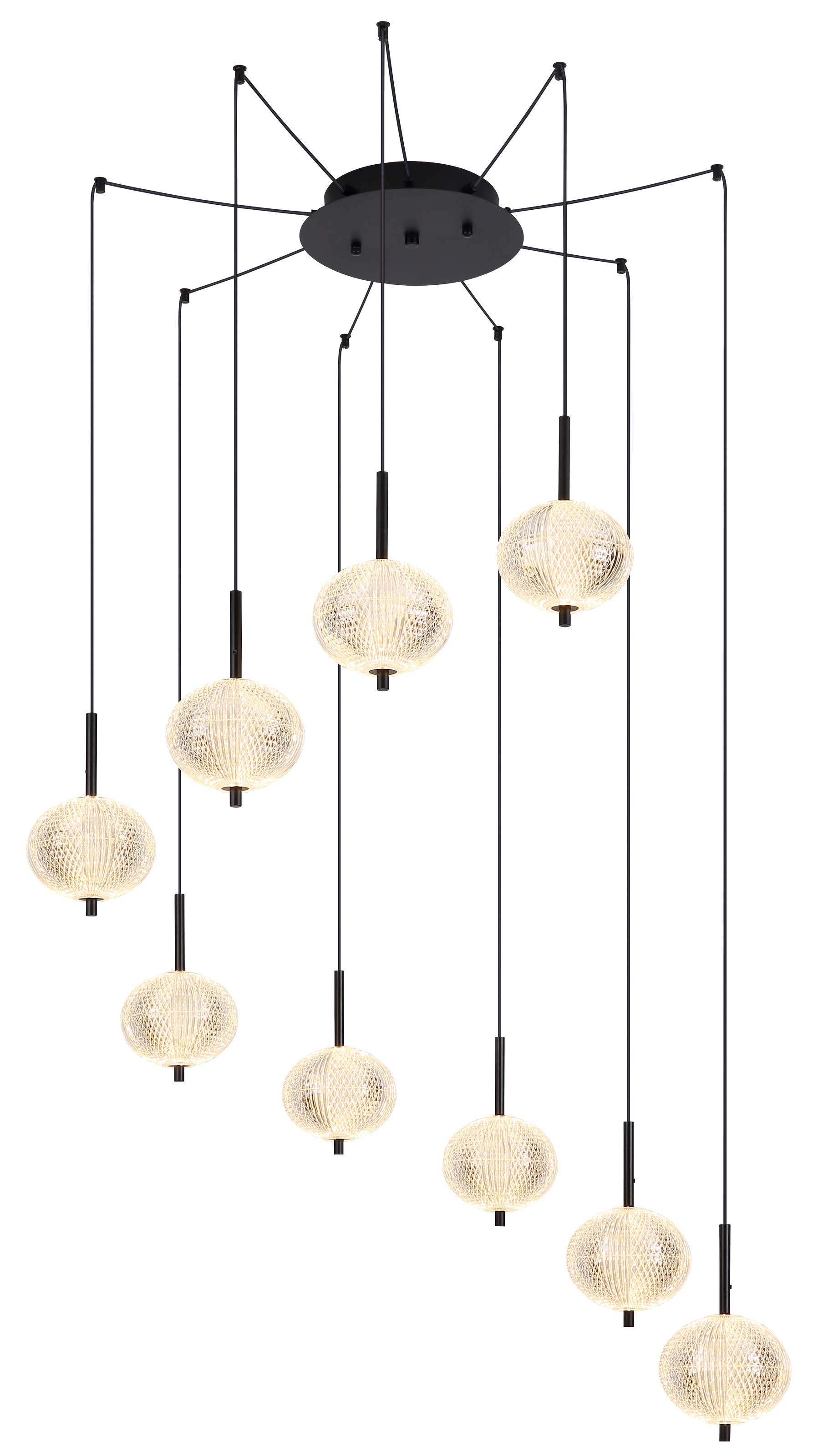 GLOBO LIGHTING LED Pendelleuchte »AIDA«, Leuchtmittel LED-Modul | LED fest integriert, Hängelampe/Hängeleuchte/Wohnzimmer/Esstisch/elegant