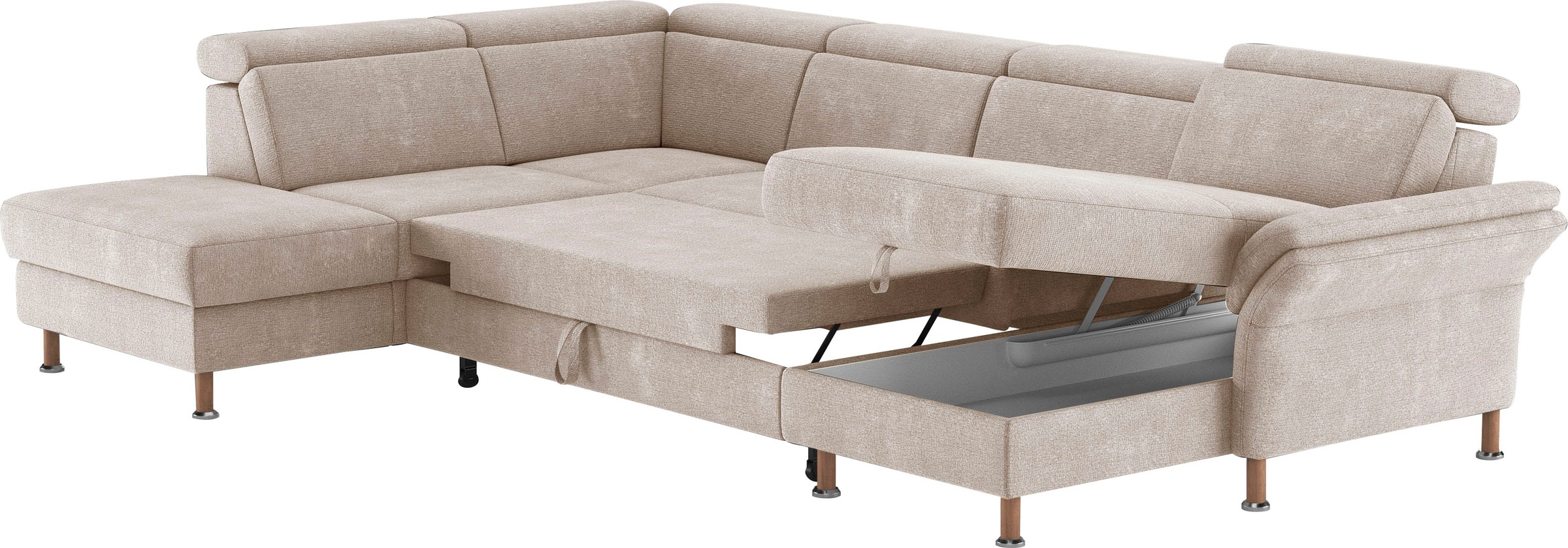 Home affaire Wohnlandschaft »Calypso U-Form«, wahlweise mit motorischer Relaxfunktion