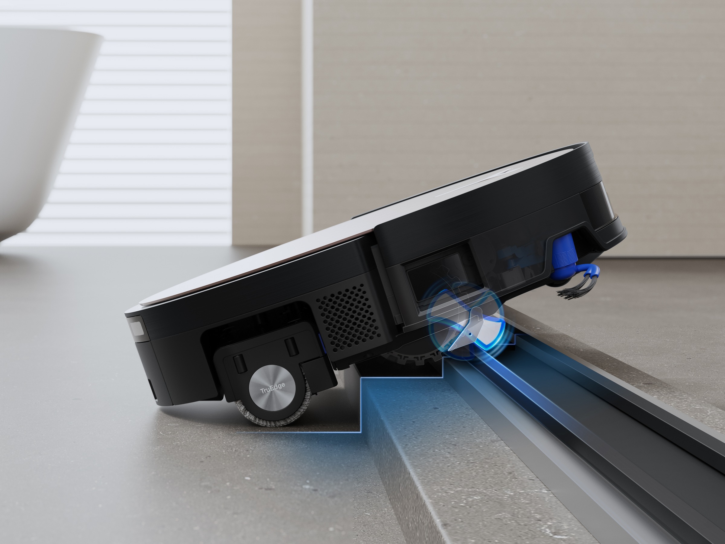 ECOVACS Saugroboter »mit Wischfunktion DEEBOT X11 OmniCyclone, 19.500 Pa, 18 l/s Luftstrom« Schnellladefunktion, Wischrolle, beutellos