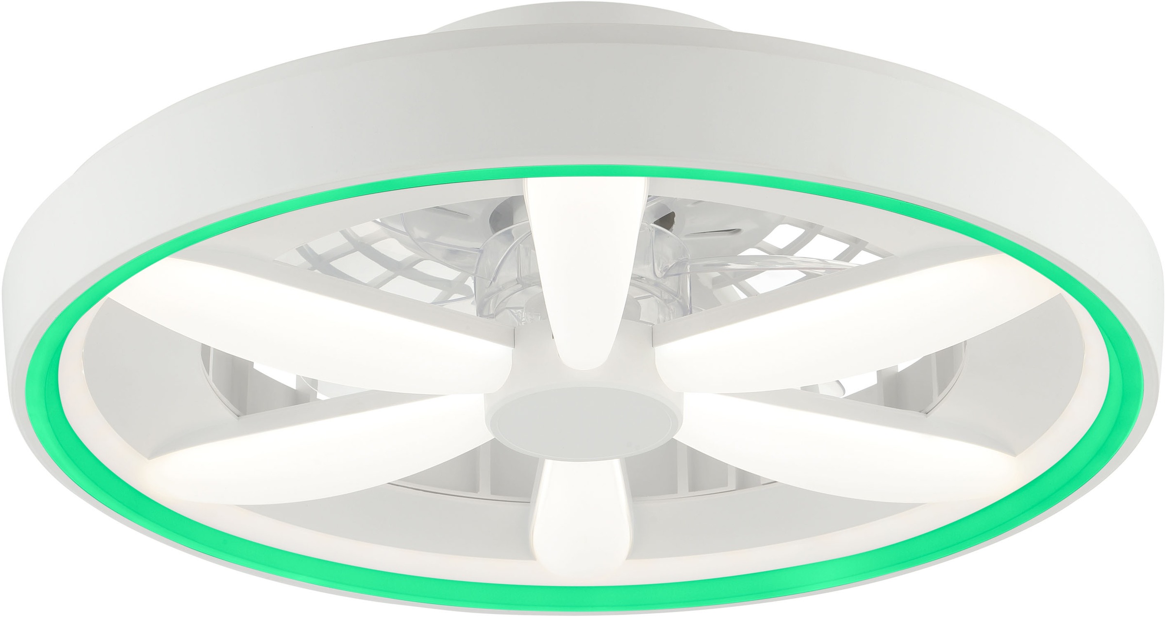 Hanseatic LED Deckenleuchte »DLV2205«, 1 flammig, Leuchtmittel LED-Modul | LED fest integriert, LED Ventilator, Ø 48 cm, 6400 lm, dimmbar, Fernbedienung, weiß