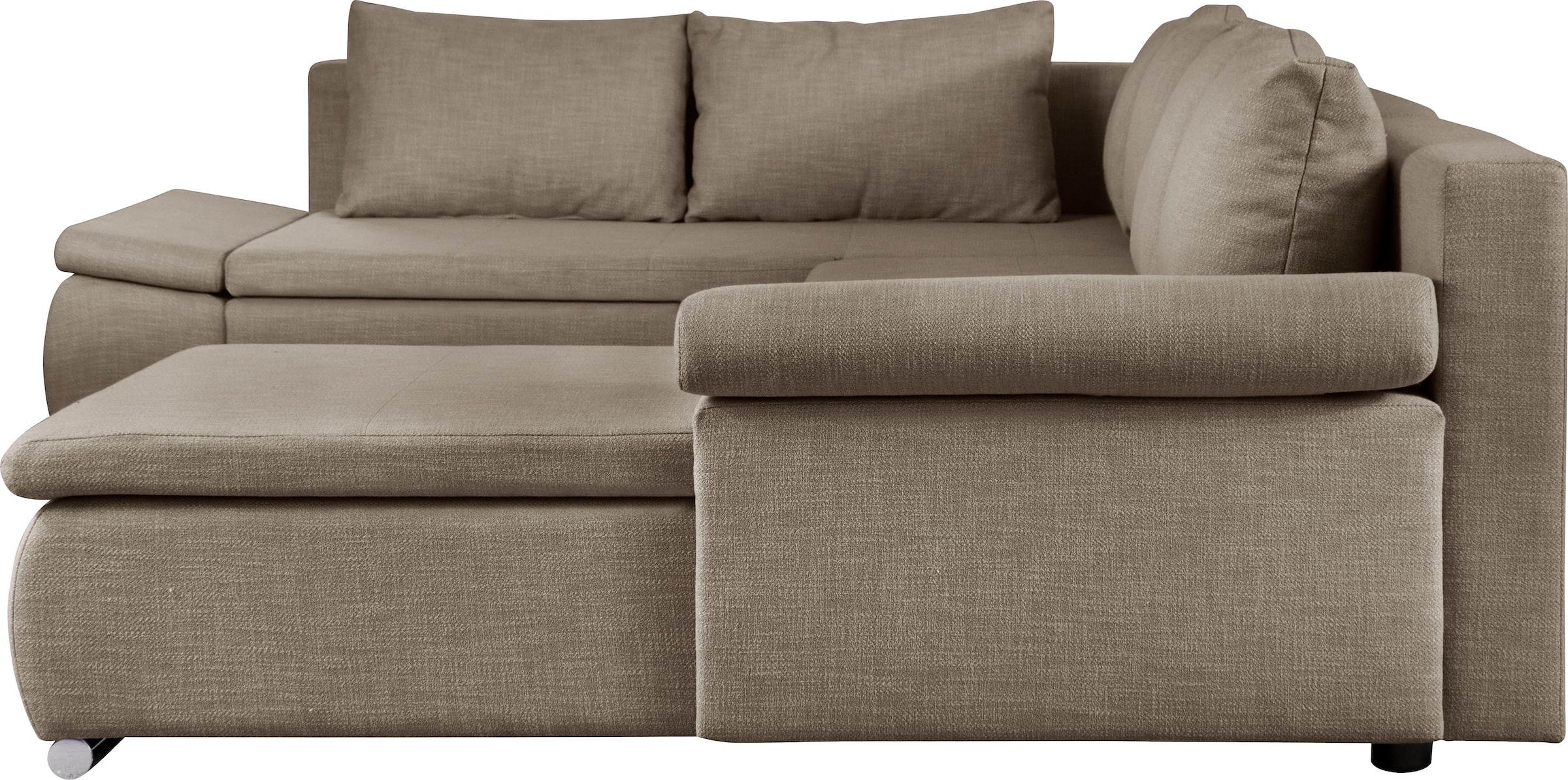 Home affaire Wohnlandschaft »Acra U-Form«, mit Bettfunktion und Bettkasten, in Mattenoptik