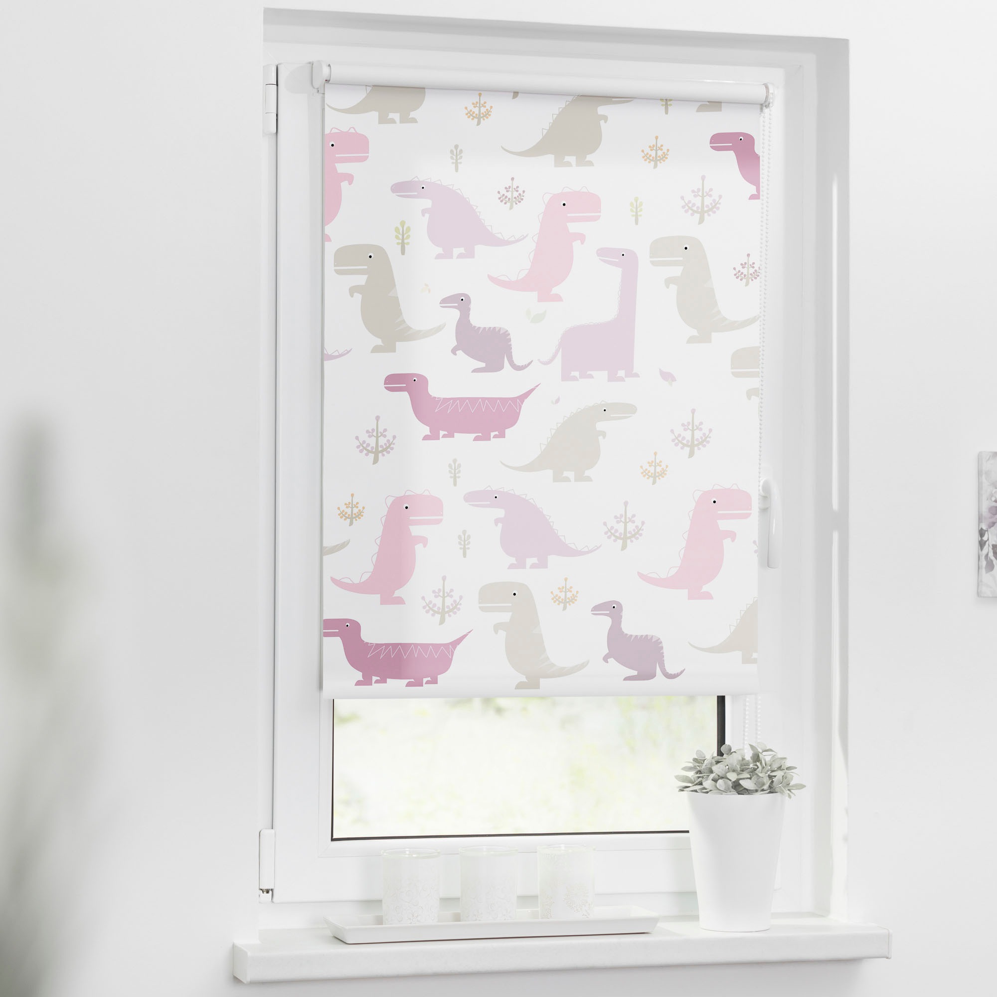LICHTBLICK ORIGINAL Seitenzugrollo »Klemmfix Digital Dino«, verdunkelnd, en günstig online kaufen