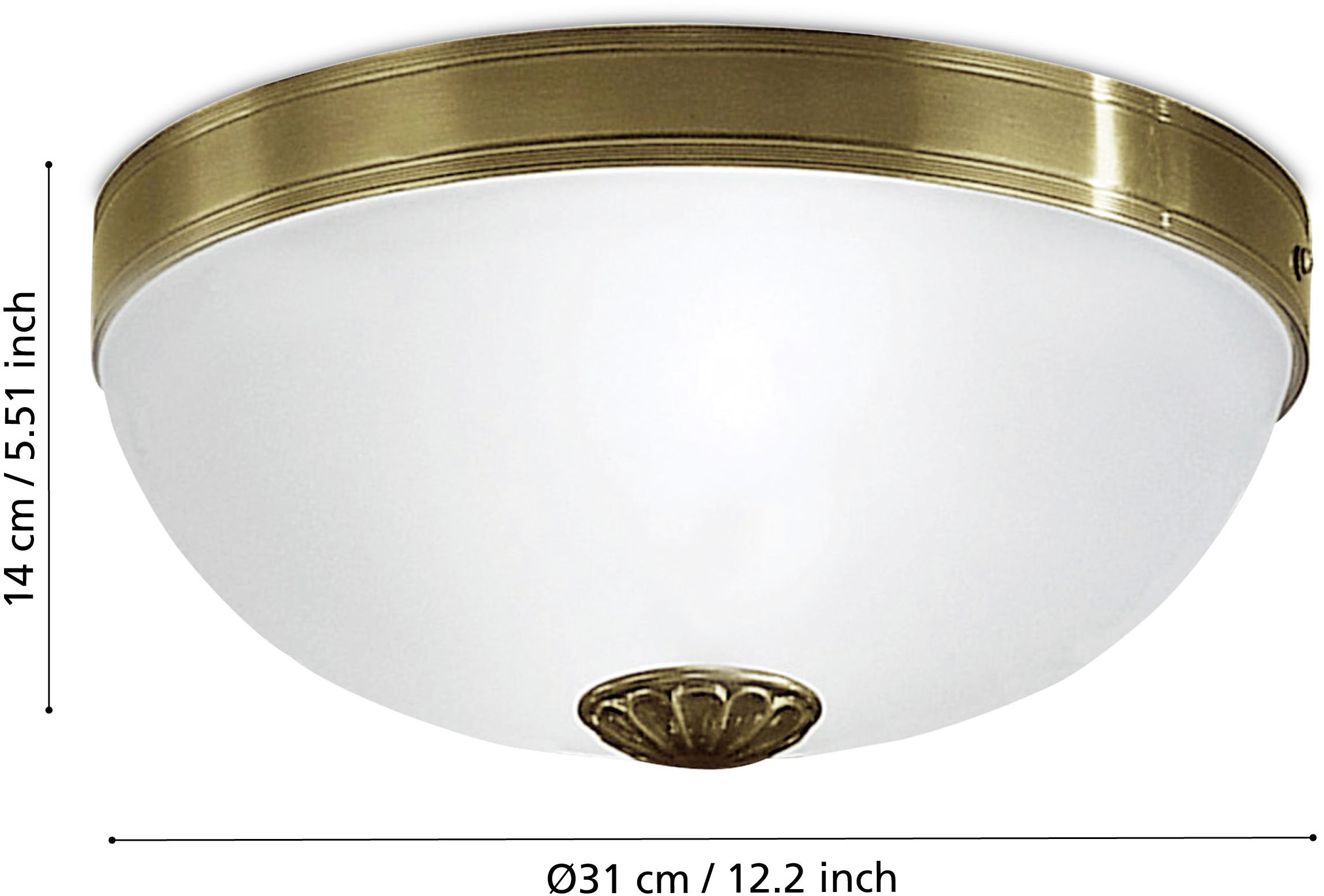 EGLO LED Deckenleuchte »IMPERIAL Wand- / Deckenlampe - Metallguss - E27 - 2X25W - IP20« E27 1 Stk.