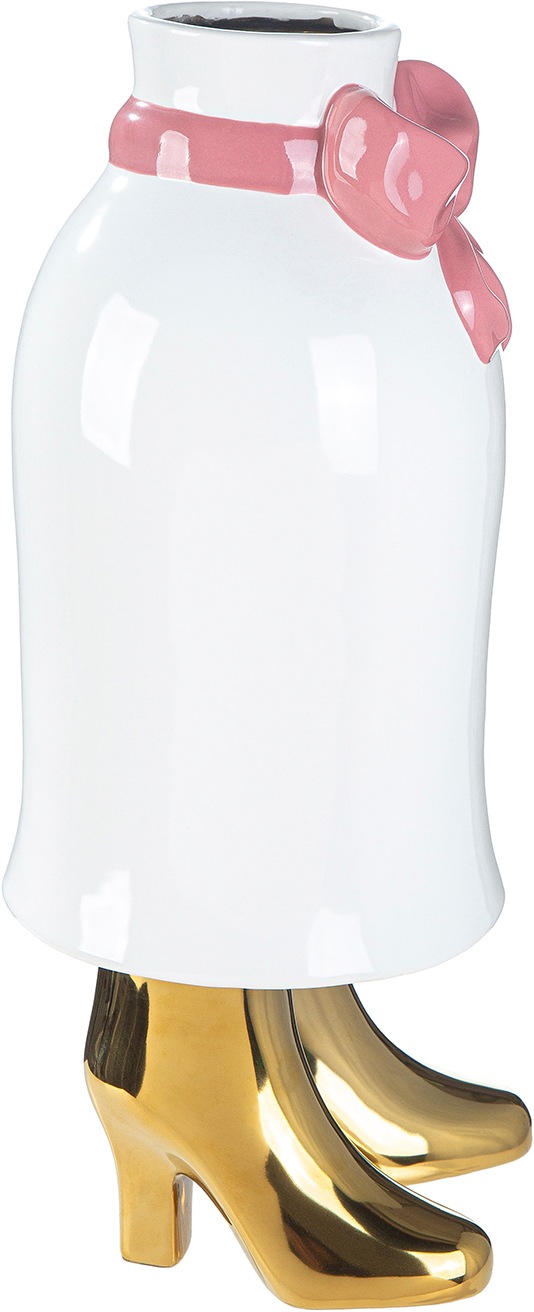 GILDE Tischvase »Vase Frau Mrs. weiß H. 36 cm« Vase, Mrs., Gesichtsvase, verspielt, feminin, Geschenkidee