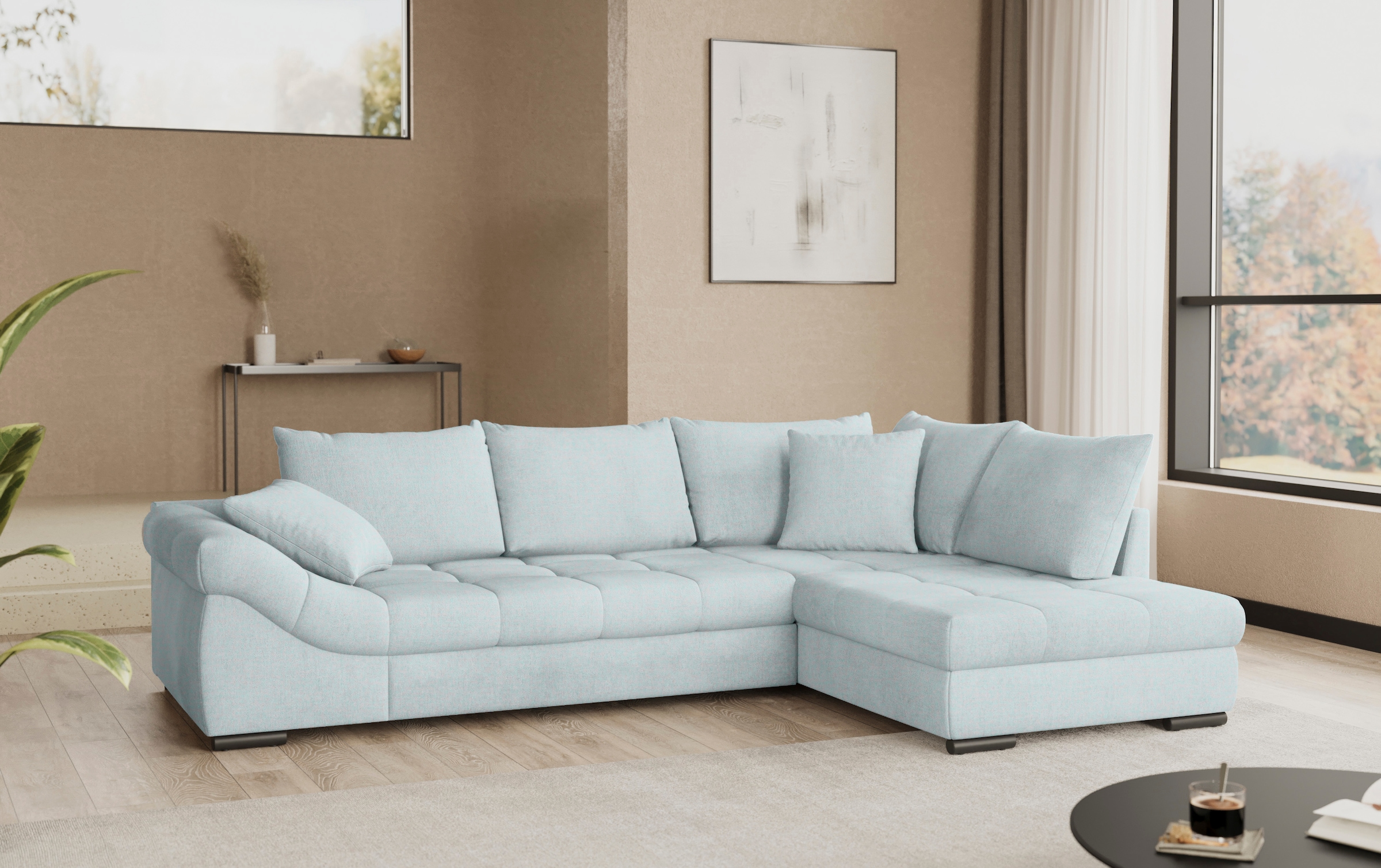 INOSIGN Ecksofa "Allegro DuraFlex, L-Form", Hochschläfer-Bettauszug, Kaltsc günstig online kaufen