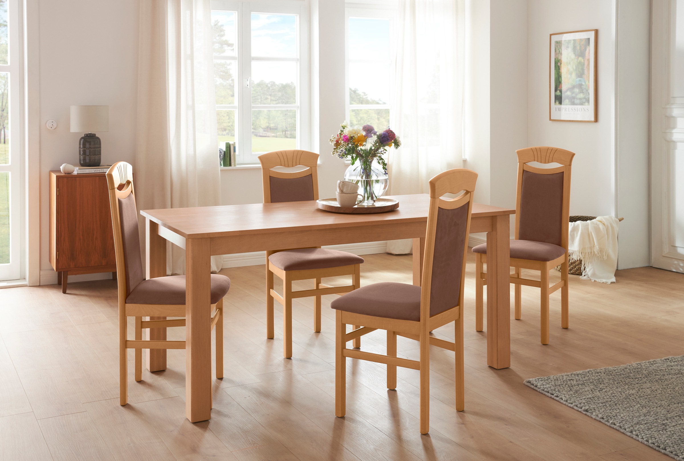 Home affaire Esszimmerstuhl »Franz«, (Set), 2 St., Microfaser, strapazierfä günstig online kaufen
