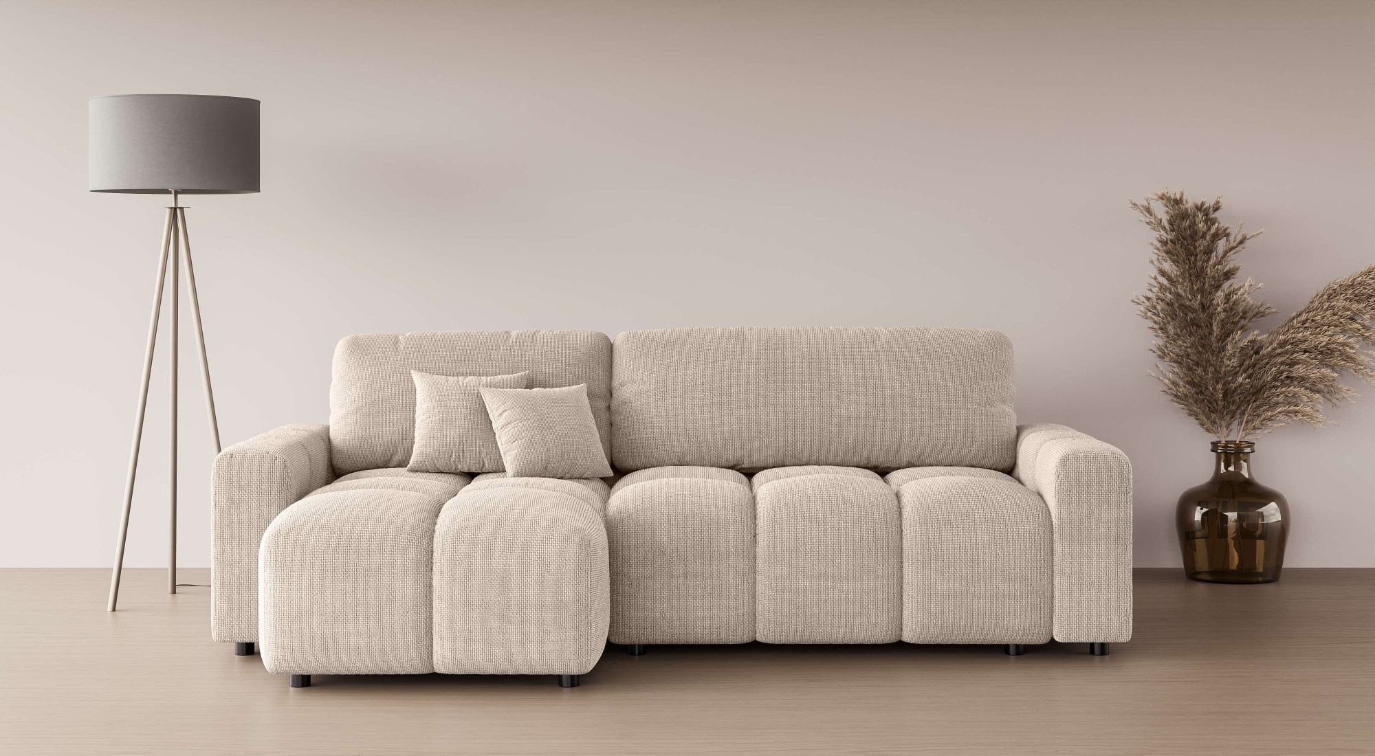 INOSIGN Ecksofa »FELICI, Schlafsofa 233cm, L-Form mit Recamiere beidseitig günstig online kaufen