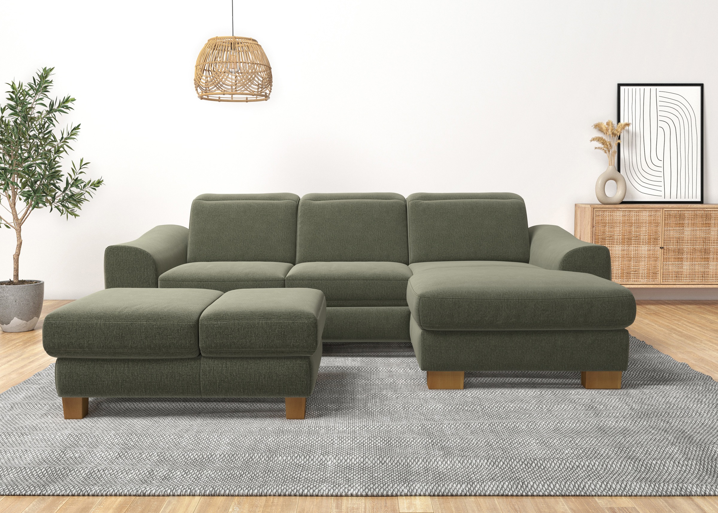 Home affaire Ecksofa »Dundee L-Form«, wahlweise mit Kopfteilverstellung und günstig online kaufen