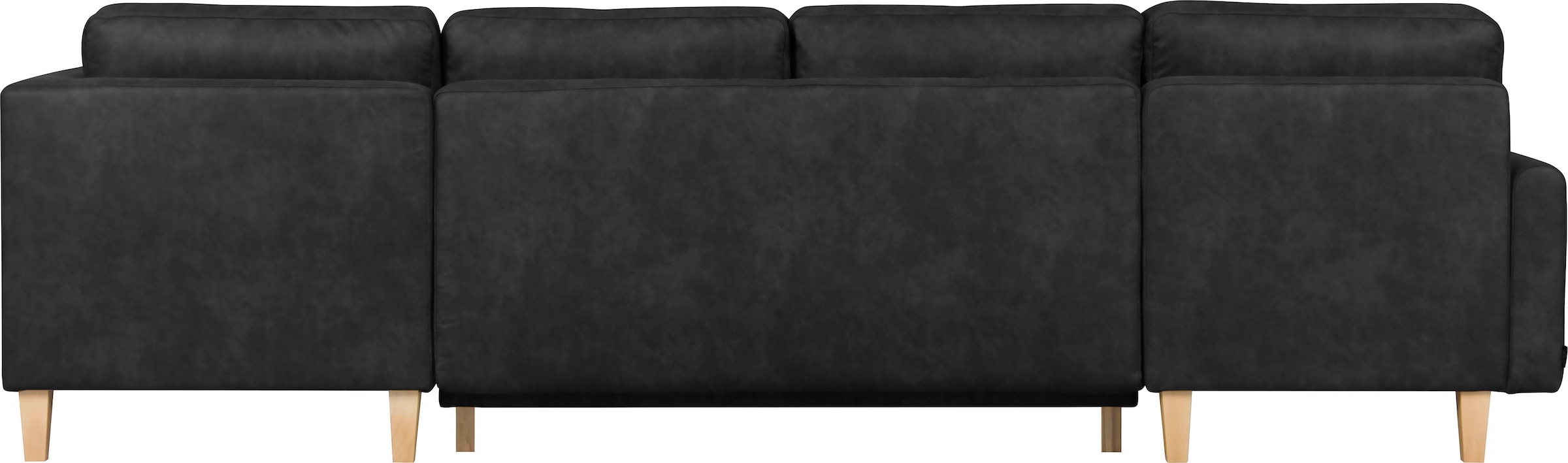 Home affaire Wohnlandschaft »TRIPLO U-Form wahlweise mit Schlaffunktion, B/T/H: 310/192/90 cm«, Schlafsofa, auch mit Bettkasten, Steppung im Rückenkissen