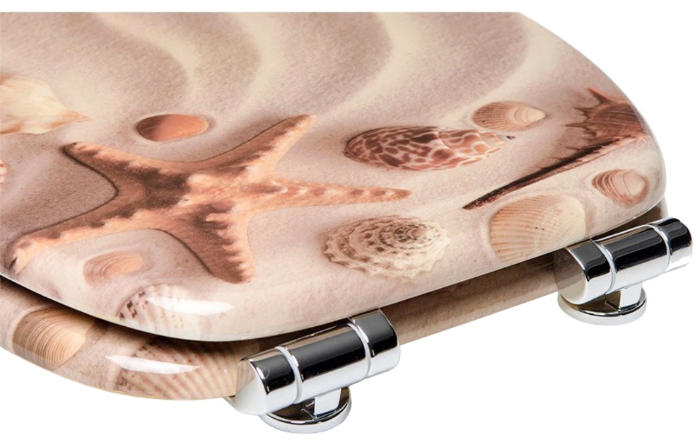 Sanilo Badaccessoire-Set »Sanibel«, (Komplett-Set, 3 tlg.), bestehend aus WC-Sitz, Badteppich und Waschbeckenstöpsel
