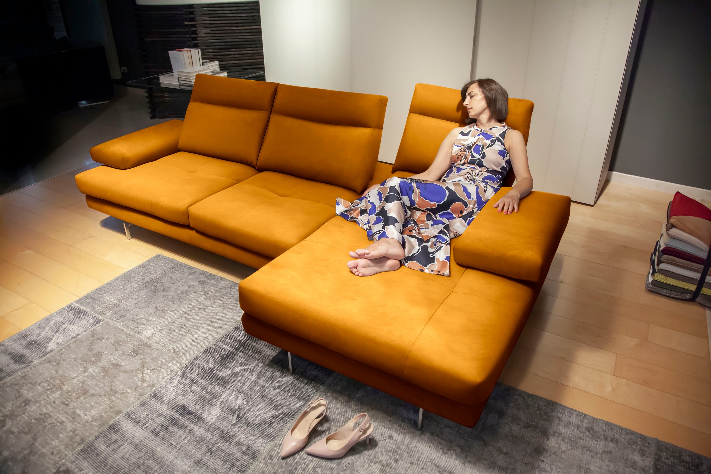 CALIA ITALIA Ecksofa "Toby Wing, B/T: 288/153 cm, Designsofa mit hohem Sitz günstig online kaufen