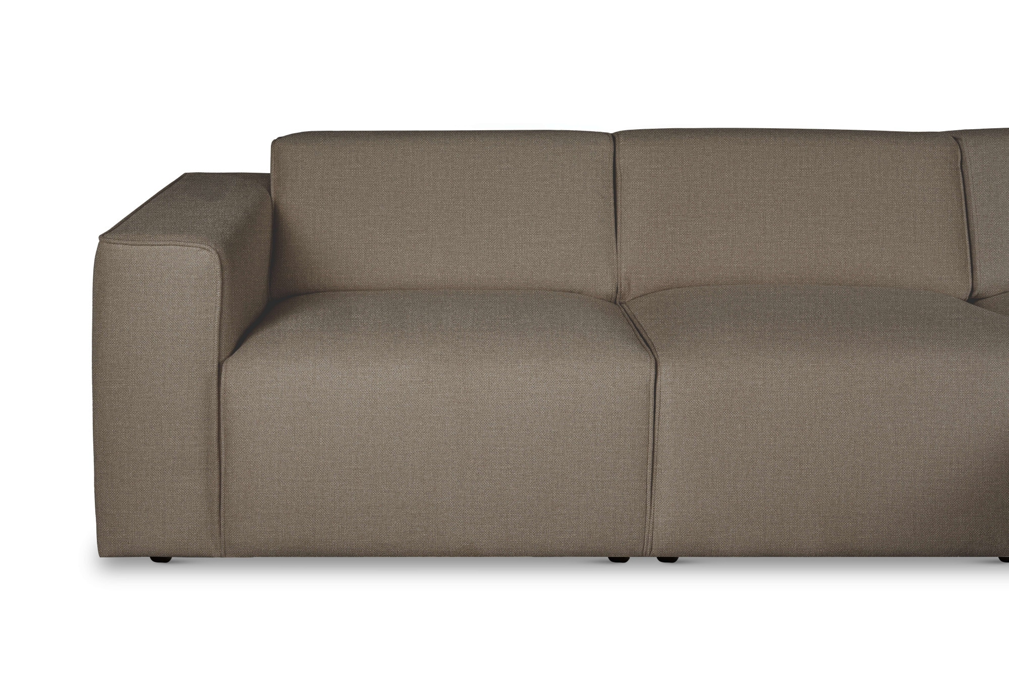 andas Ecksofa »Noord«, L-Form, mit Kedernaht, Breite 281 cm, Cord, Struktur, Webstoff