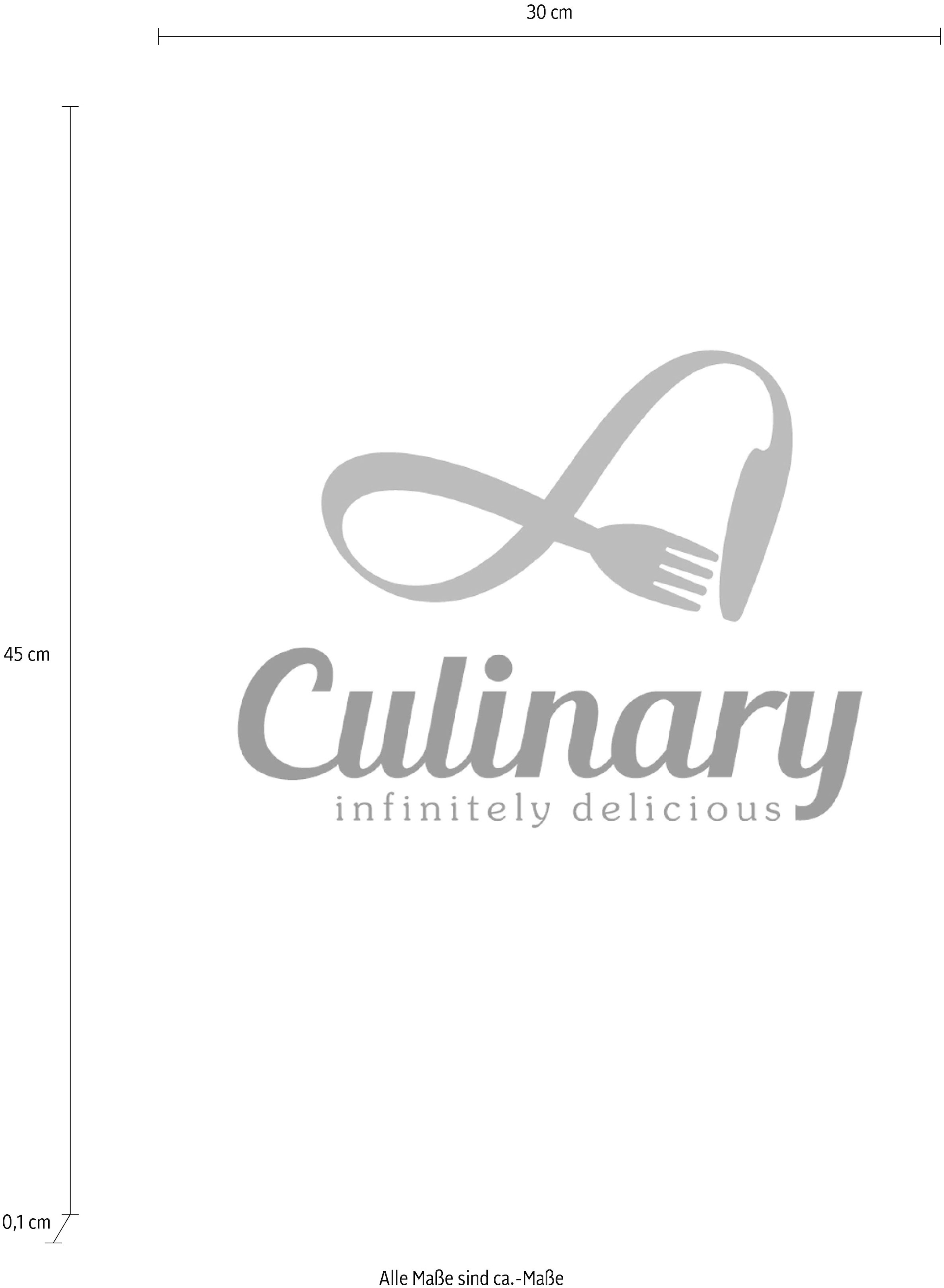 queence Wanddekoobjekt »Culinary«, Stahlschild, Blechschild, Spruch, Witzig, Wanddeko, retro, 20x30cm