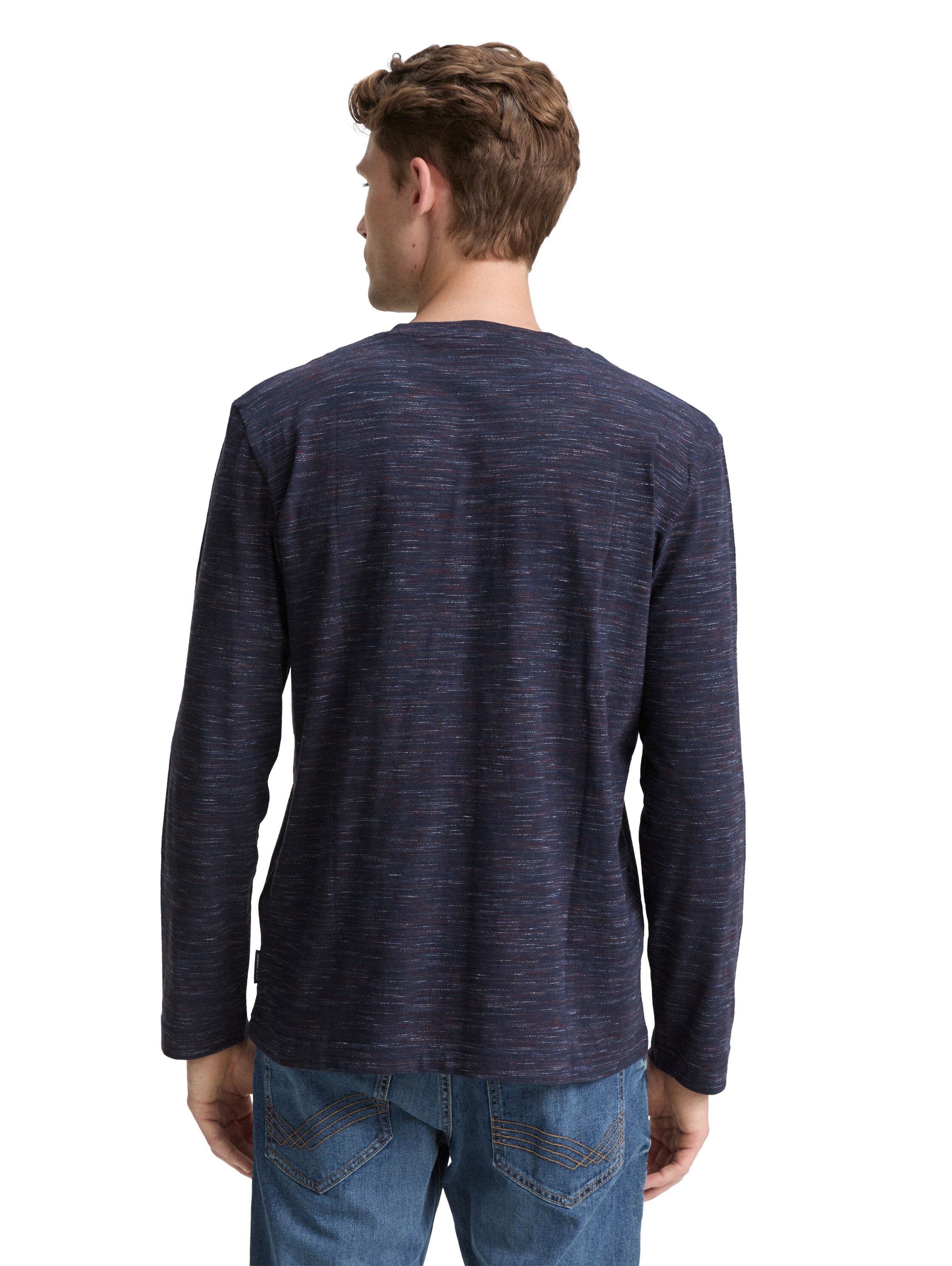 TOM TAILOR Langarmshirt, in Melange Optik
