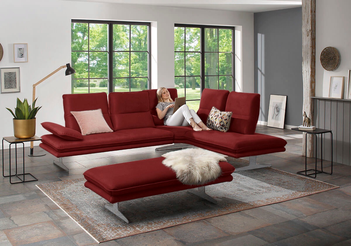 W.SCHILLIG Ecksofa »broadway, Designsofa, mit tollem Sitzkomfort, L-Form«, günstig online kaufen