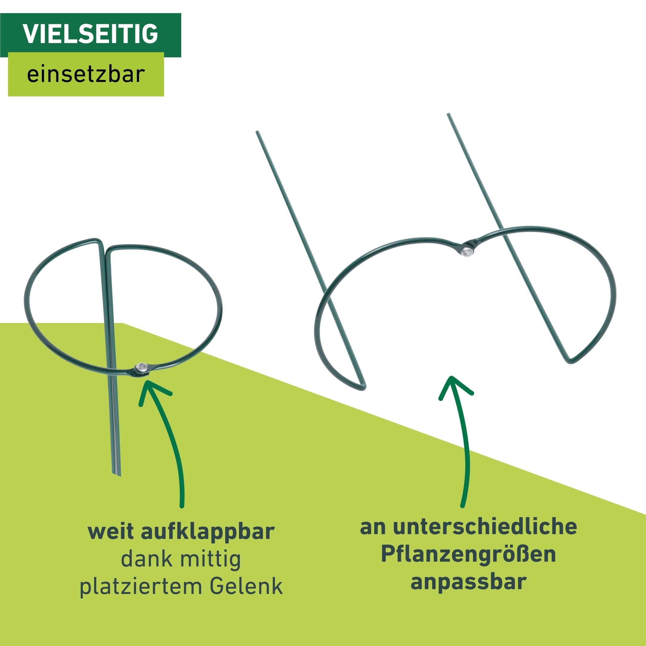 Windhager Rankhilfe »Staudenstützen 2-teilig für Pflanzen« langlebiger Staudenhalter erhältlich in unterschiedlichen Größen, grün