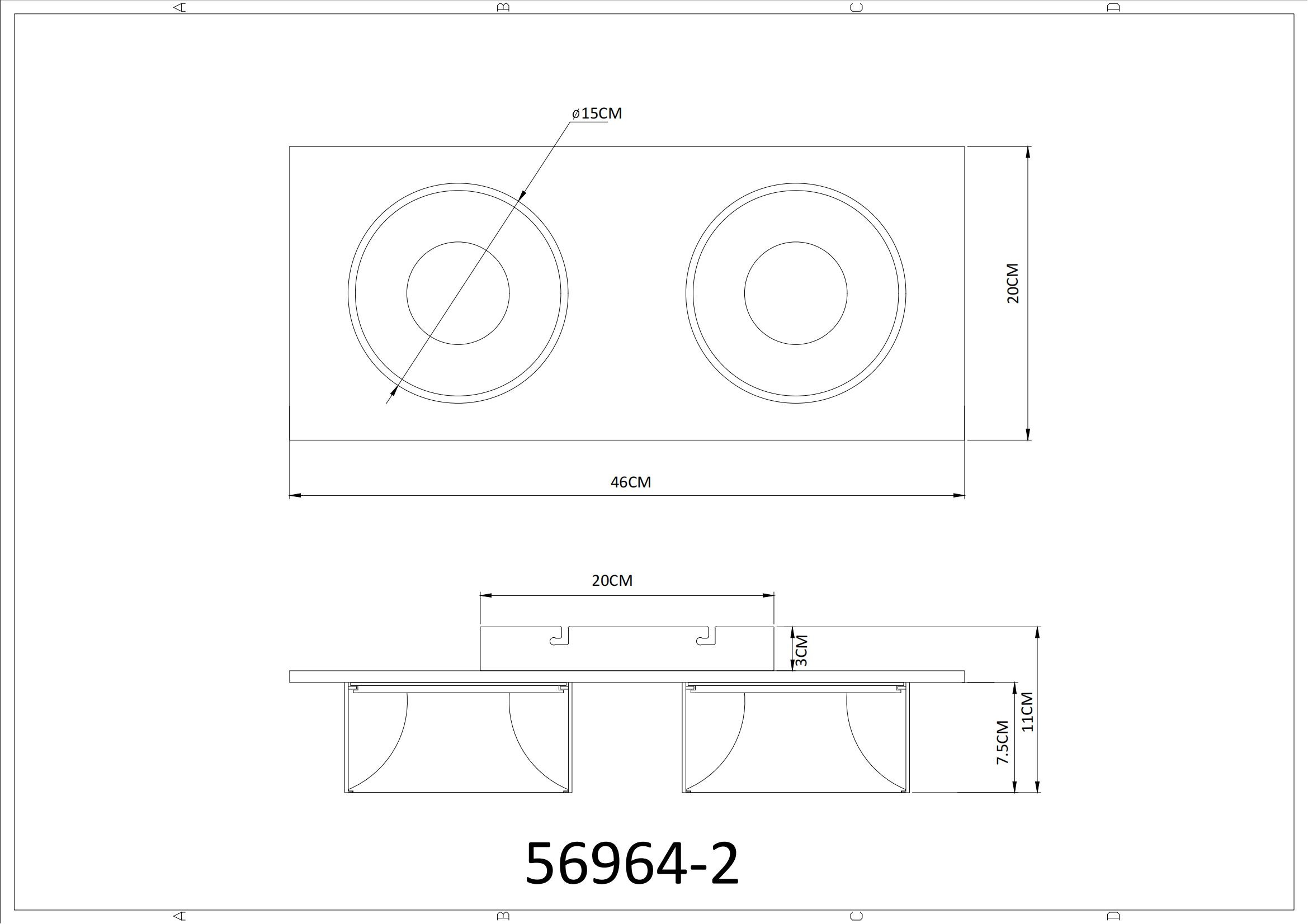GLOBO LIGHTING Deckenleuchte »RAYMOND« LED-Modul 1 Stk. Warmweiß Deckenlampe Wohnzimmer-Leuchte Schlafzimmer-Leuchte Flur Küche