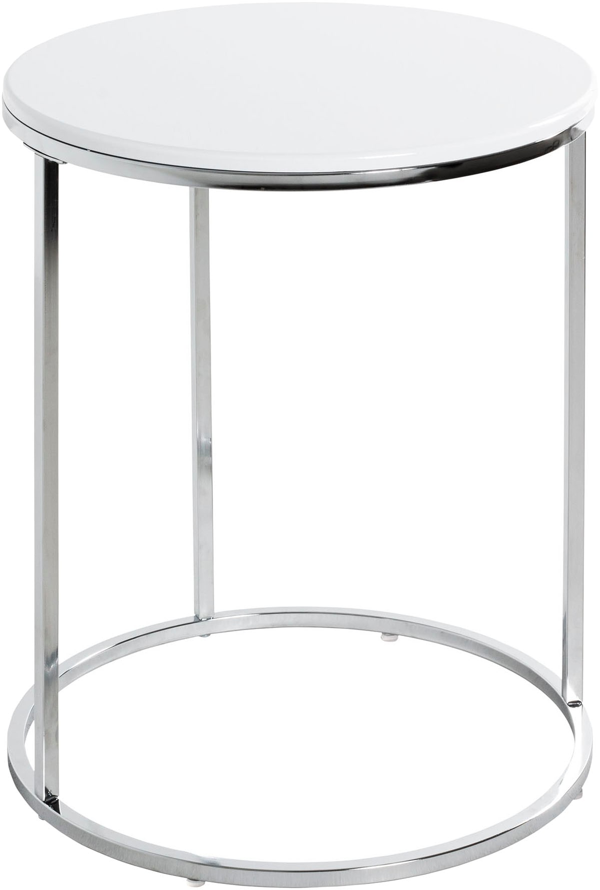 HAKU Beistelltisch »Sofatisch, Wohnzimmertisch« 1 Stk. tlg. rund - aus Metall Silber - Ø/H 40/50 cm