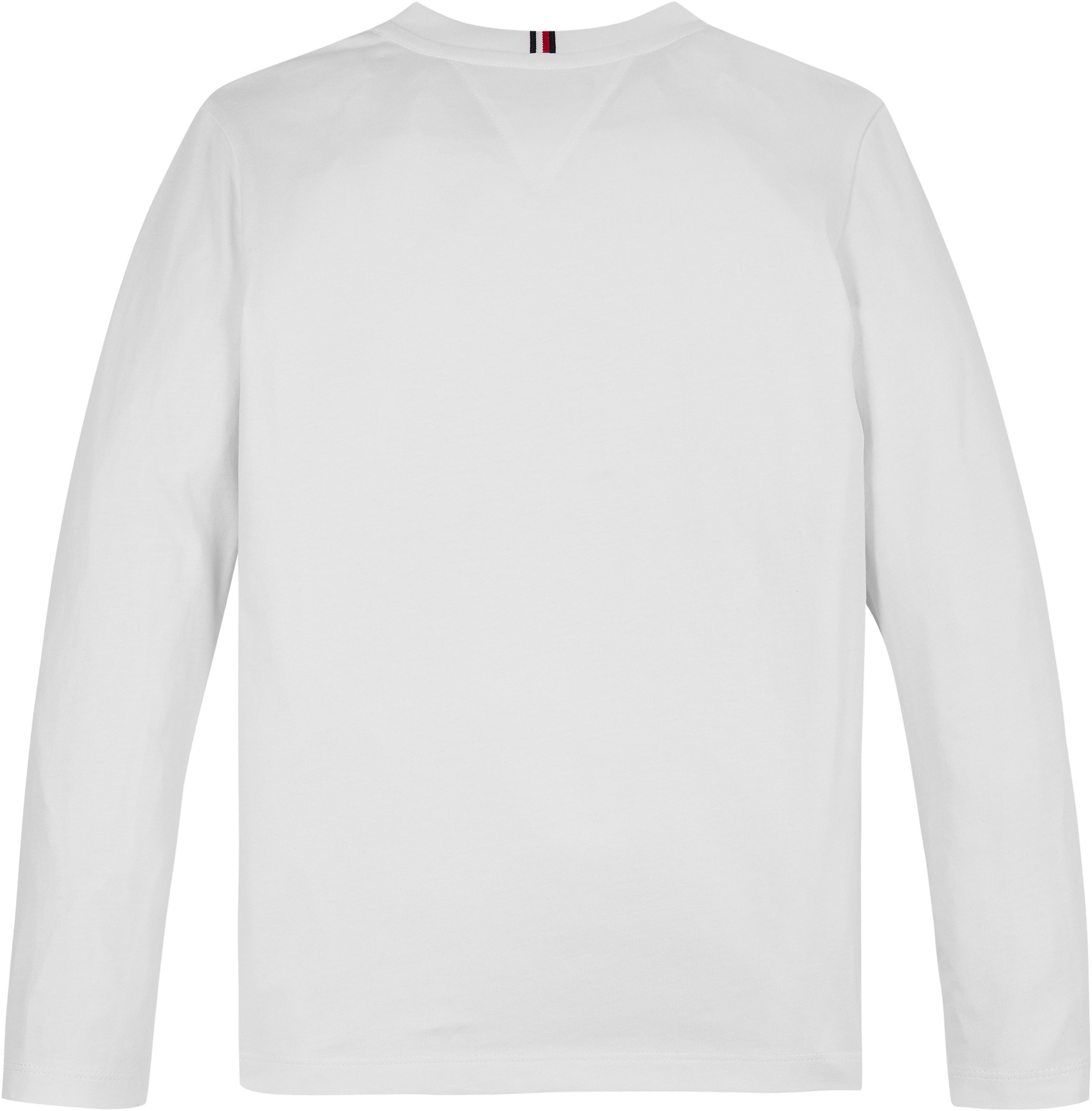 Tommy Hilfiger Langarmshirt »MONOTYPE FLOCK REGULAR TEE LS«, Kinder bis 16 Jahre mit Logoschriftzug