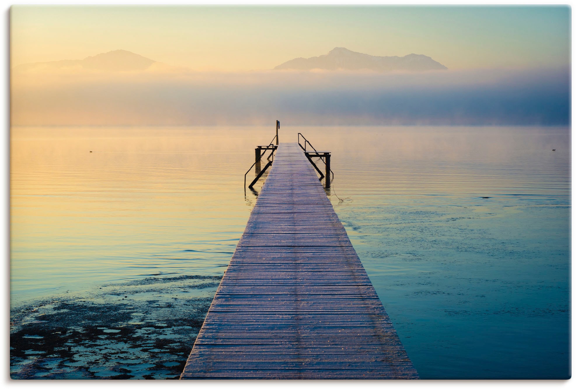 Artland Wandbild "Sonnenaufgang am Chiemsee", Seebilder, (1 St.), als Leinw günstig online kaufen