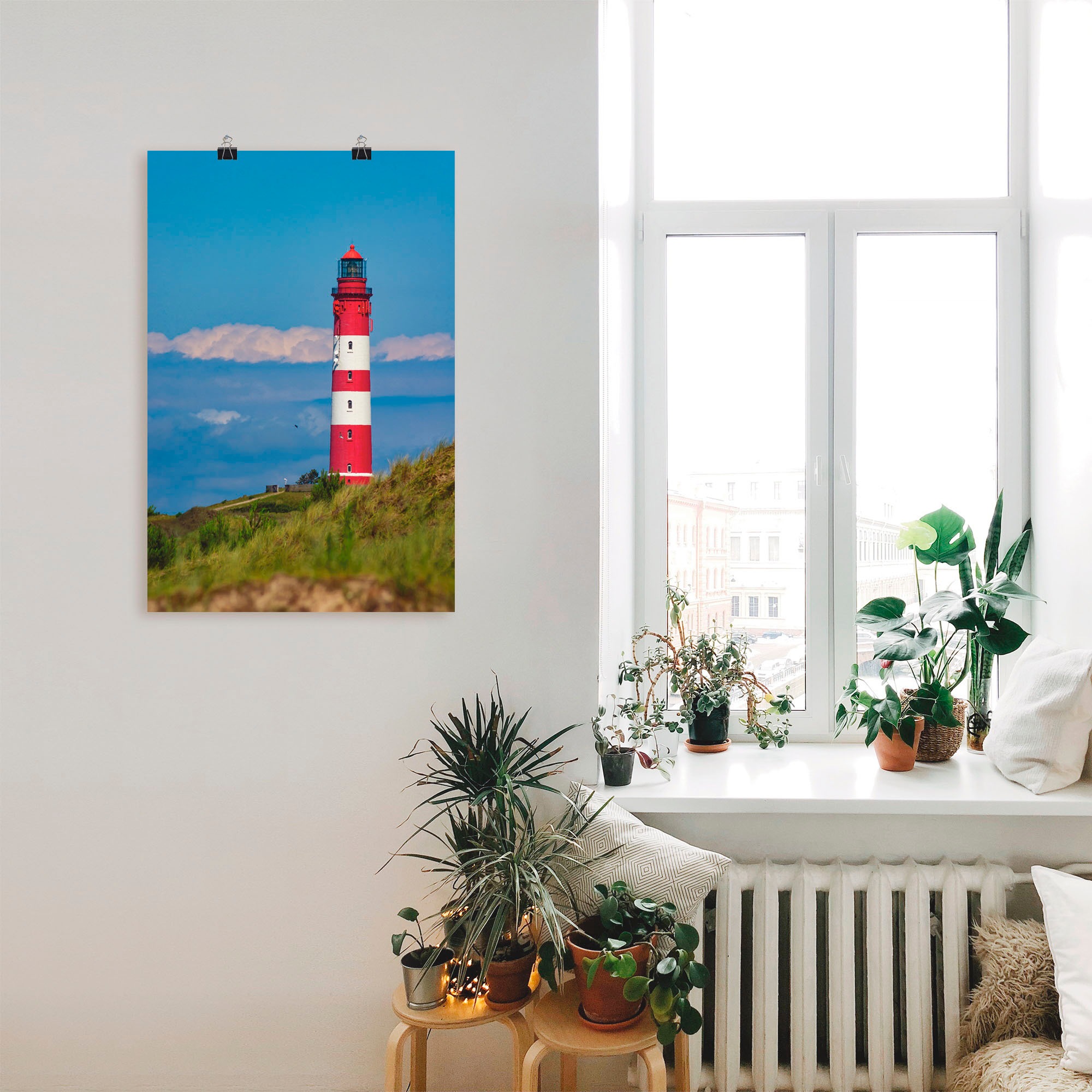 Artland Wandbild »Leuchtturm von Amrum«, Gebäude, (1 St.), als Leinwandbild, Poster in verschied. Größen