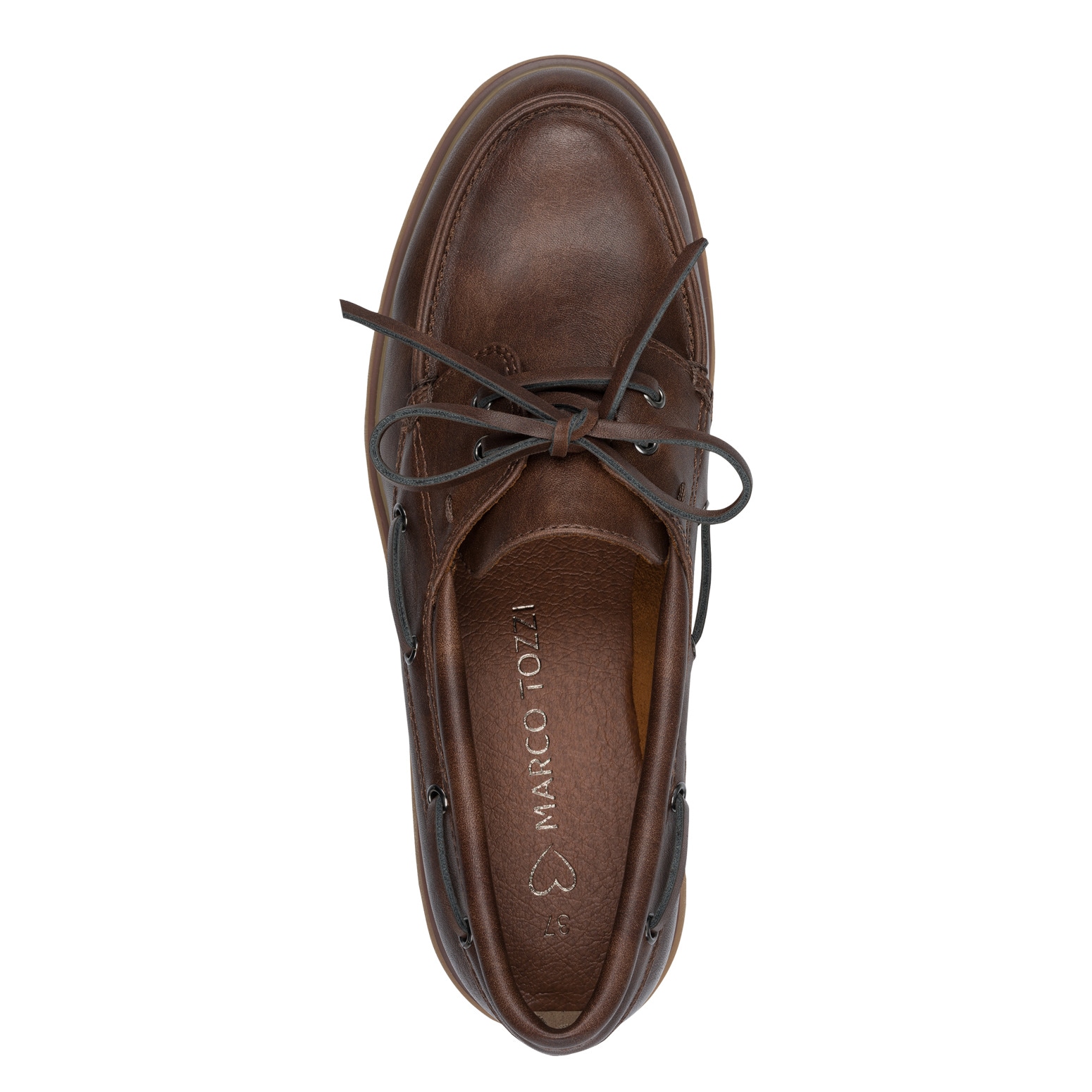 MARCO TOZZI Schnürschuh  , Blockabsatz, Bootsschuh, Halbschuh in veganer Verarbeitung