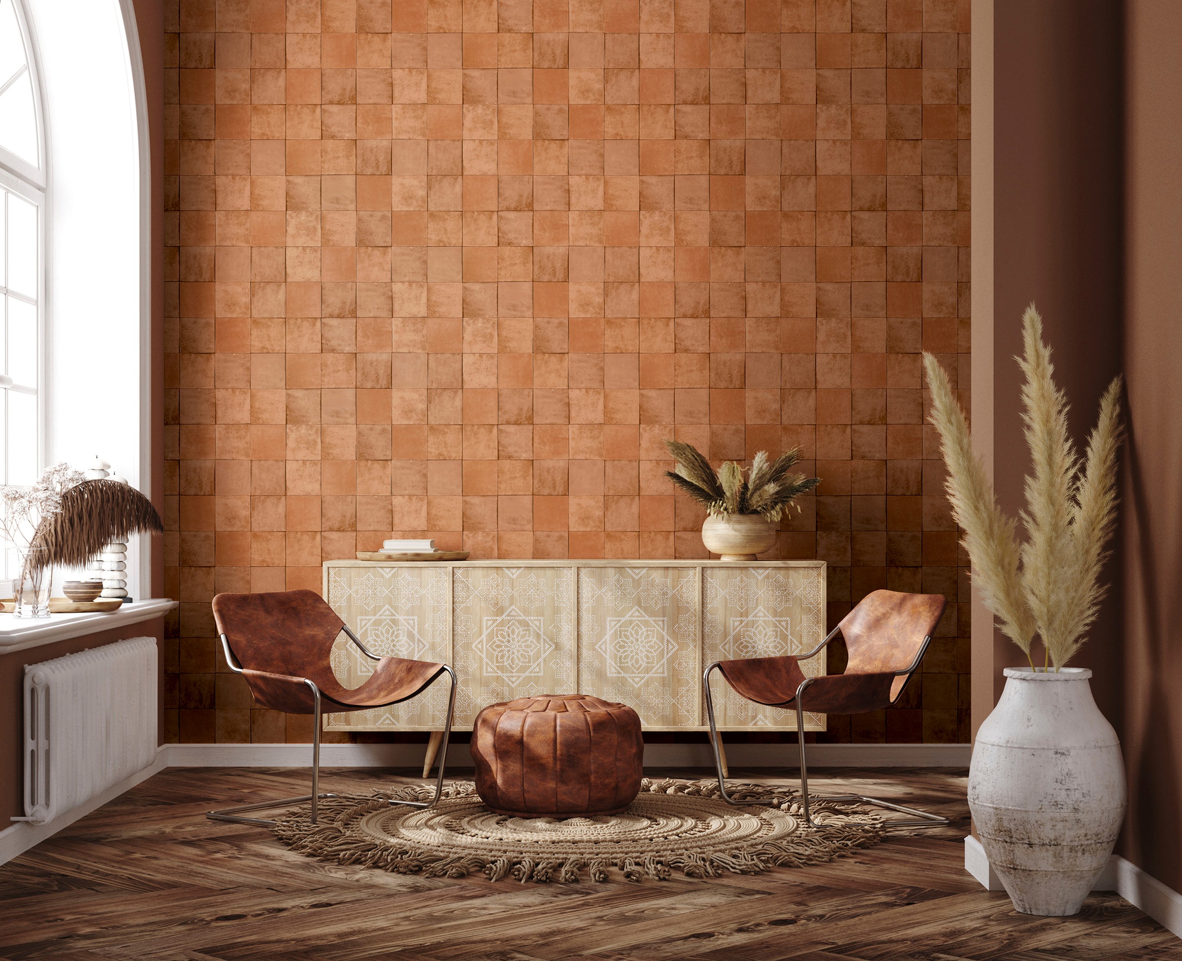Marburg Fototapete »Tile« matt glatt moderne Tapete für Wohnzimmer Schlafzi günstig online kaufen
