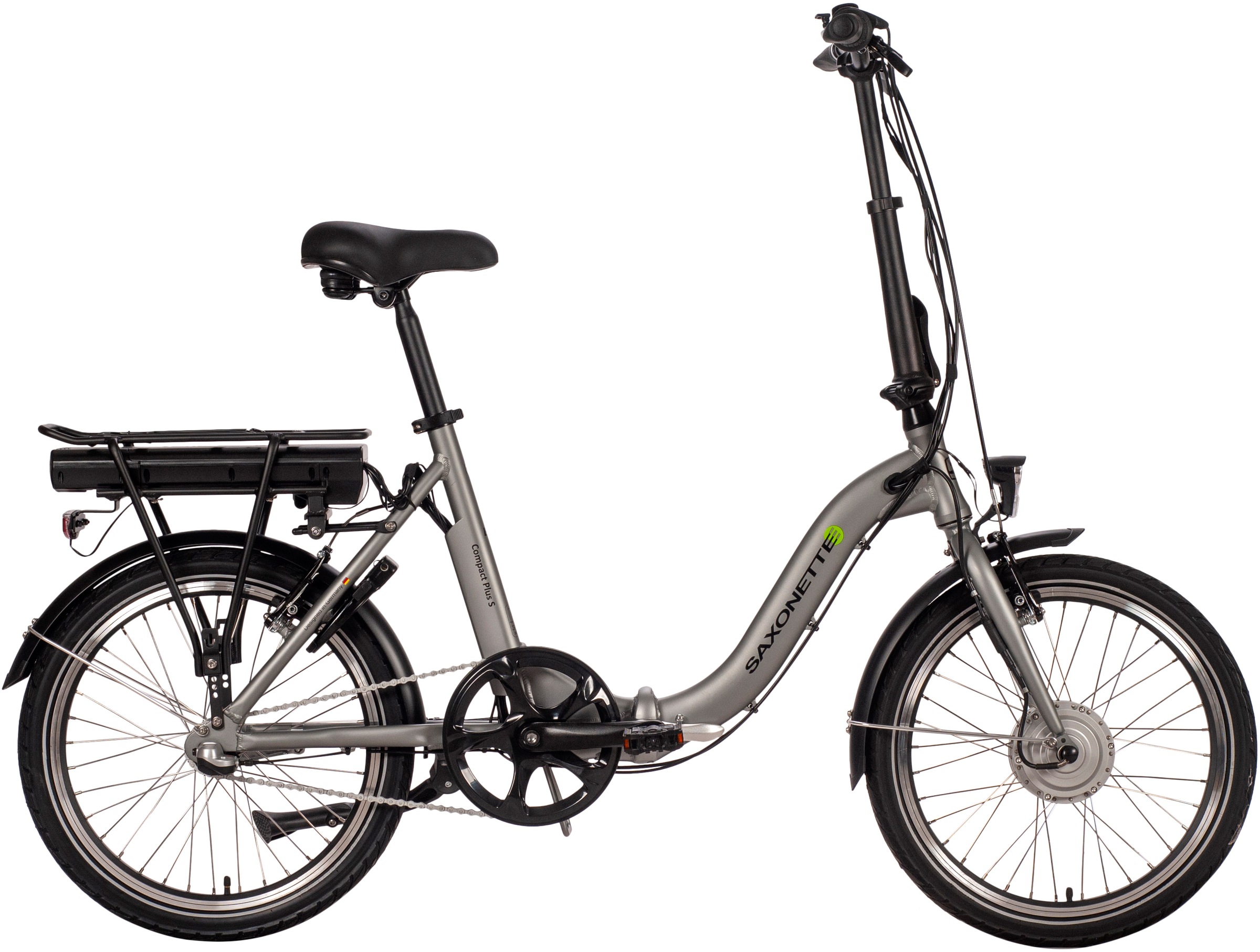 SAXONETTE E-Bike »Compact Plus S«, 3 Gang, Frontmotor 250 W, (mit Akku-Ladegerät), Pedelec, Elektrofahrrad für Damen u. Herren