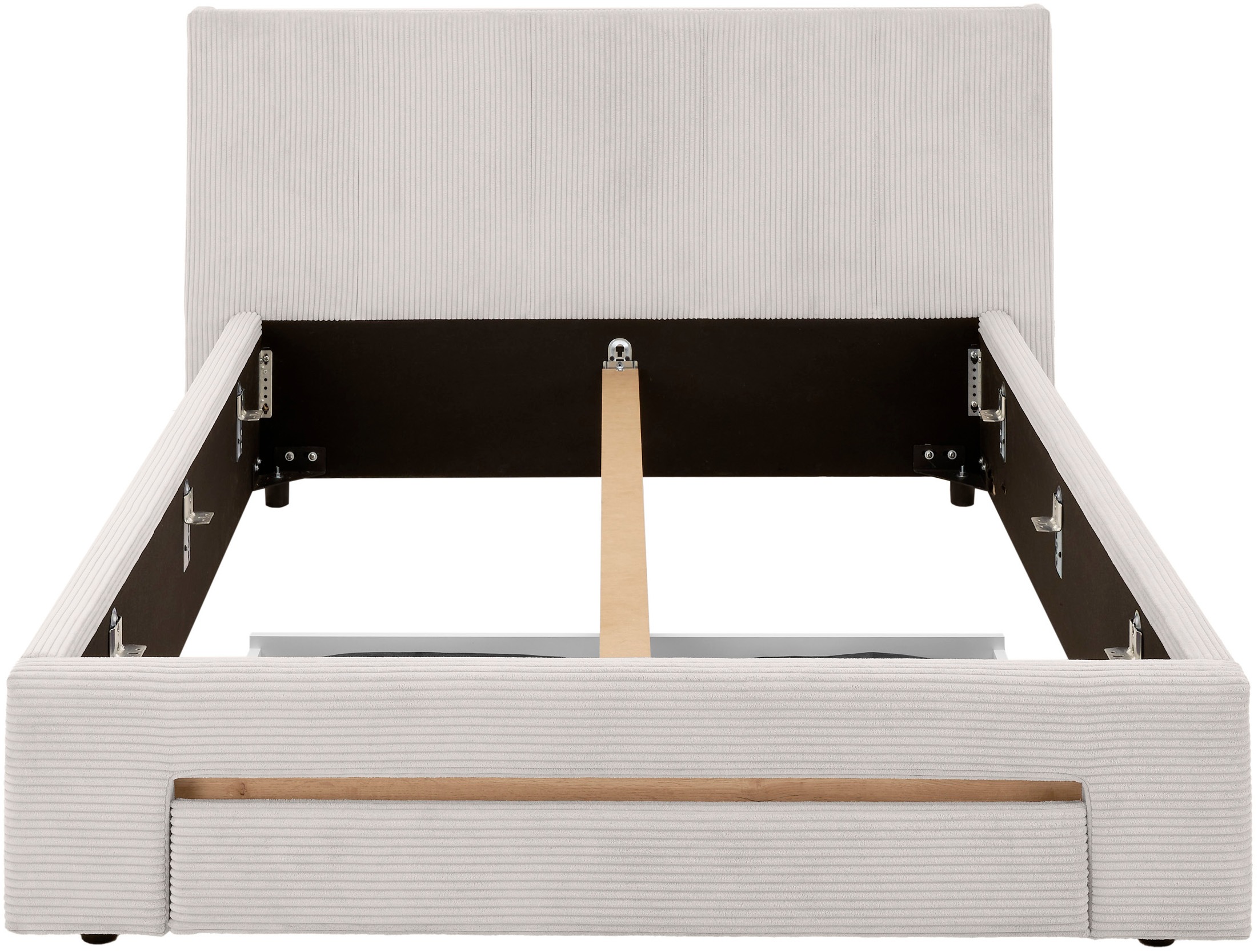 INOSIGN Polsterbett »CiTY/GiRON, Bettgestell mit Bettkasten, gepolstertes Stauraumbett«, mit Hundebett oder Stauraumschublade, Bezug Cord-oder Leinenoptik