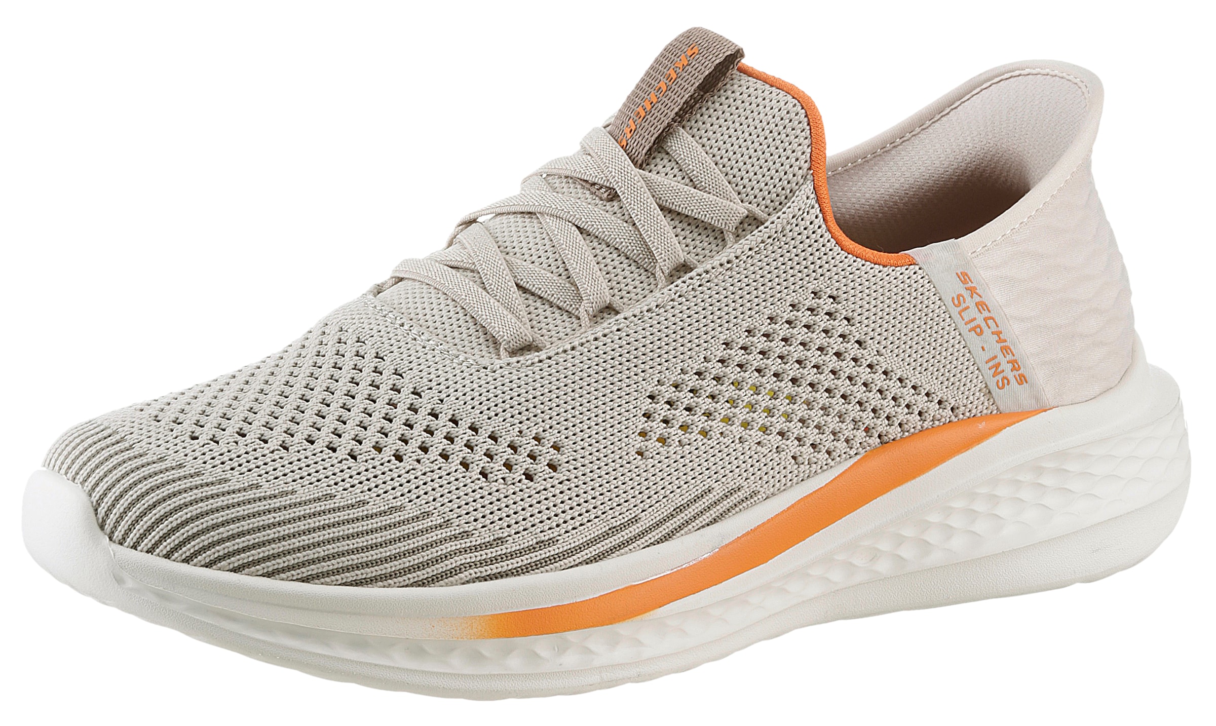 Skechers Slip-On Sneaker »SLADE-QUINTO«, Slipper, Freizeitschuh mit dezenten Kontrastbesatz