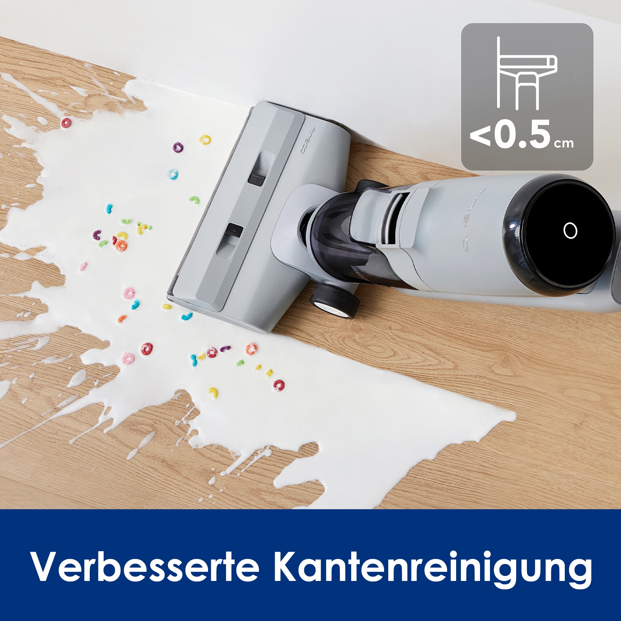 Tineco Nass-Trocken-Sauger »Tineco iFLOOR 5 Breeze mit automatischer Selbstreinigung« beutellos, 35 Min Akku, Tierhaarfilter, Hartbodenreiniger, Doppeltank