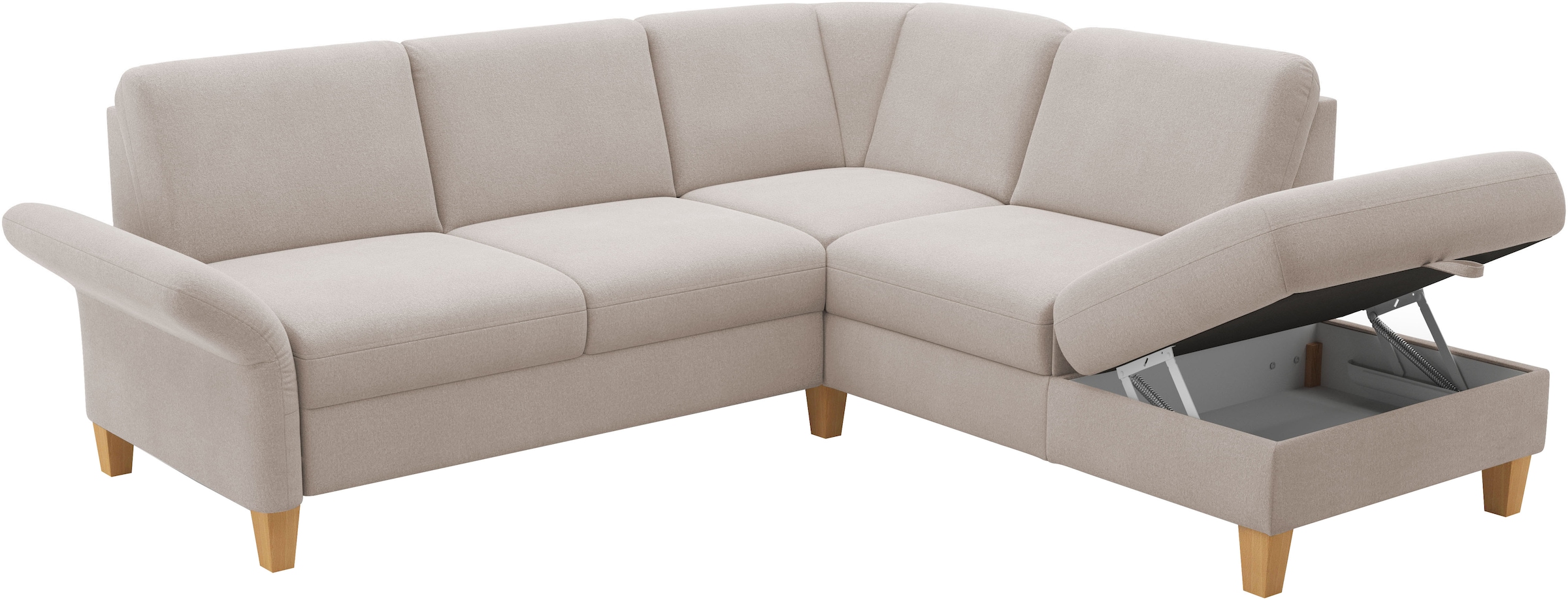 Home affaire Ecksofa »Rochelle, L-Form«, wahlweise mit Armteilverstellung, Bettfunktion und Bettkasten