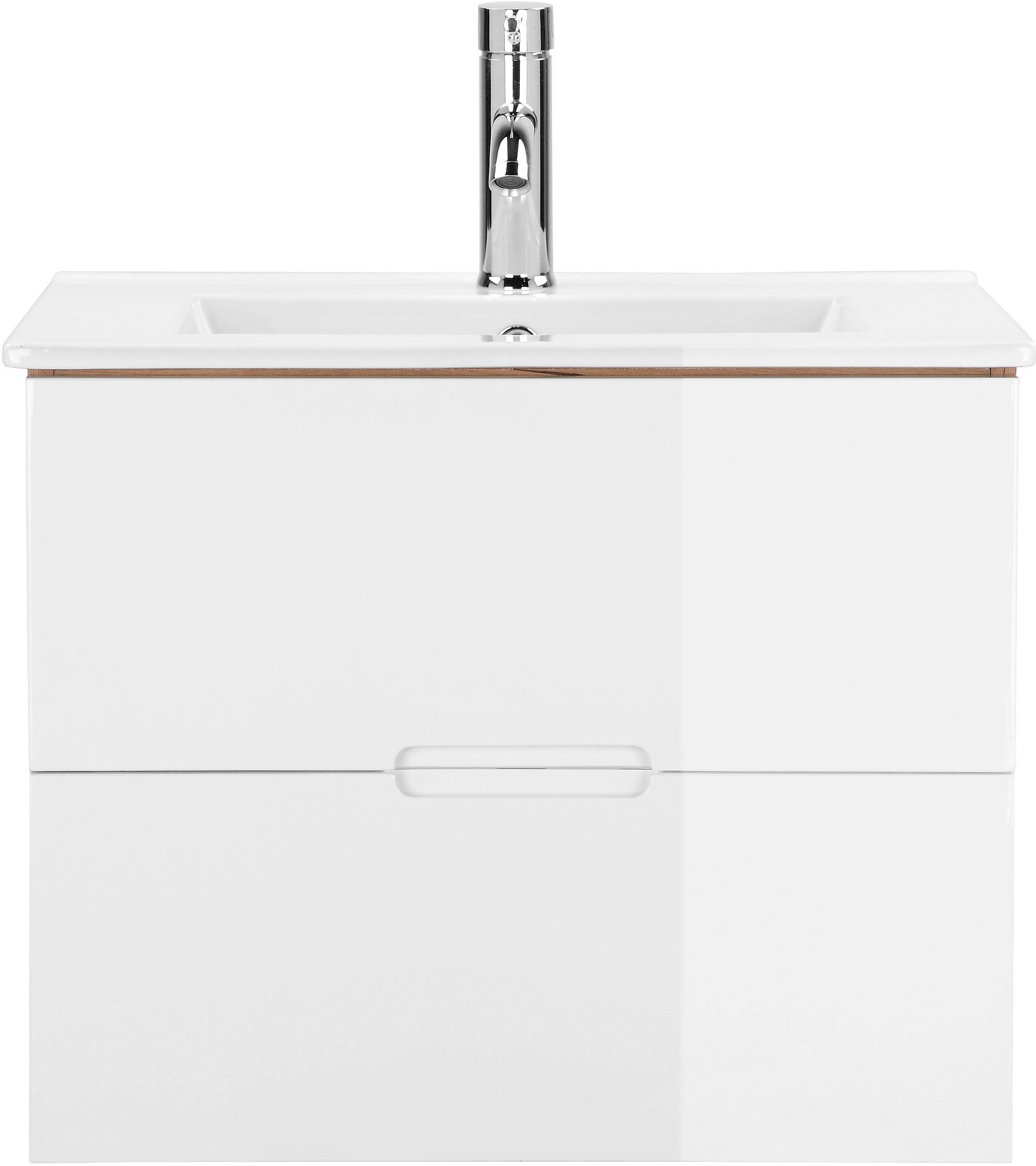 welltime Waschtisch »Lund Badmöbel Schrank Unterschrank mit Becken« Set, Wa günstig online kaufen