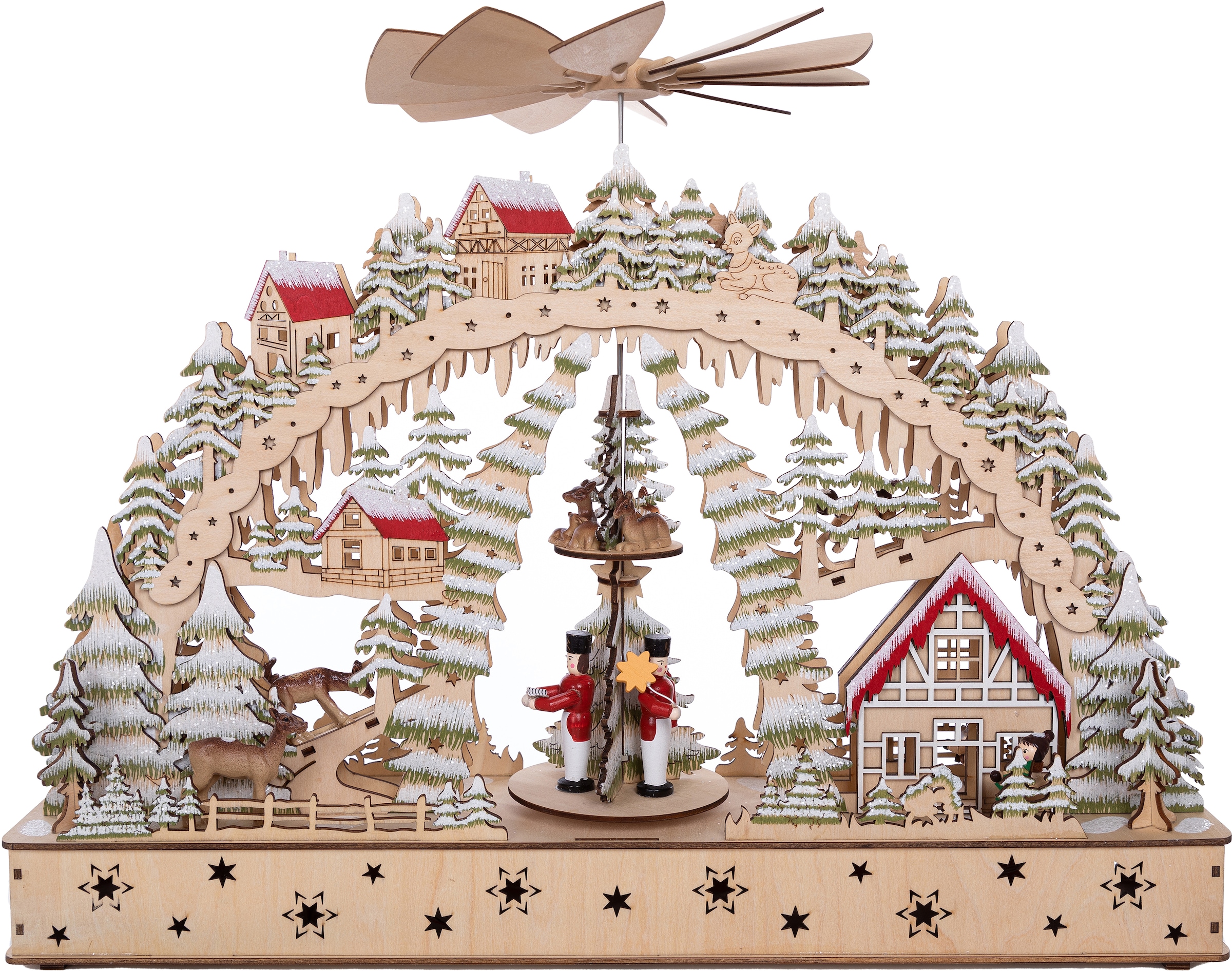 Myflair Möbel & Accessoires LED Schwibbogen »Weihnachtsdeko«, aus Holz, mit günstig online kaufen