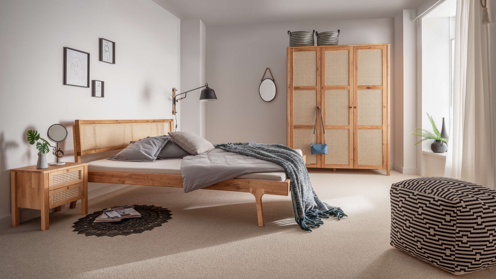 andas Bett »Hällevik Doppelbett, Massivholzbett, hyggeliger Stil«, massive günstig online kaufen